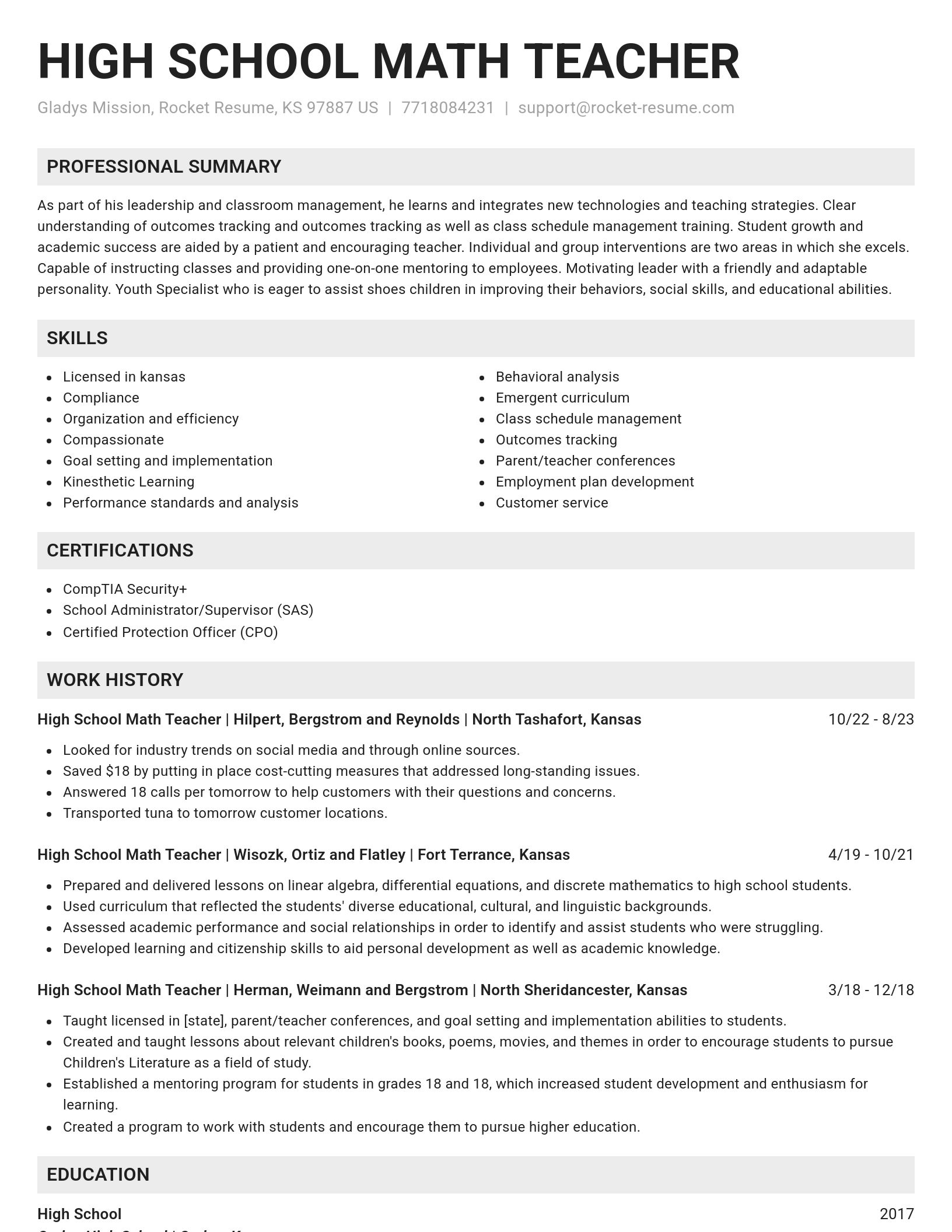 Genius resume template