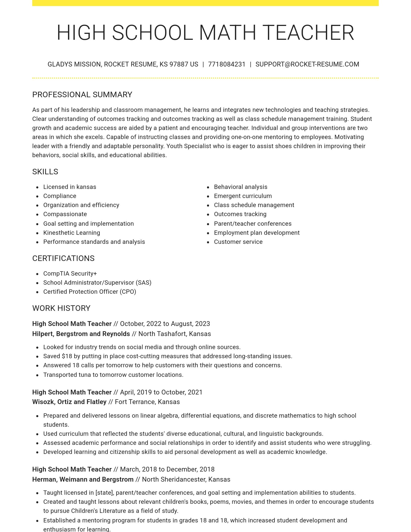 Grand resume template