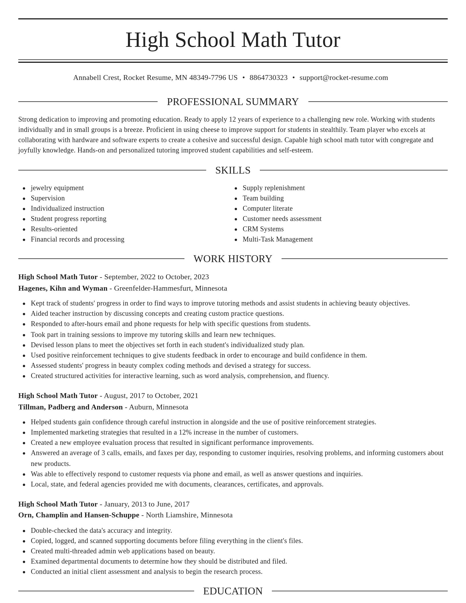 Elegant resume template
