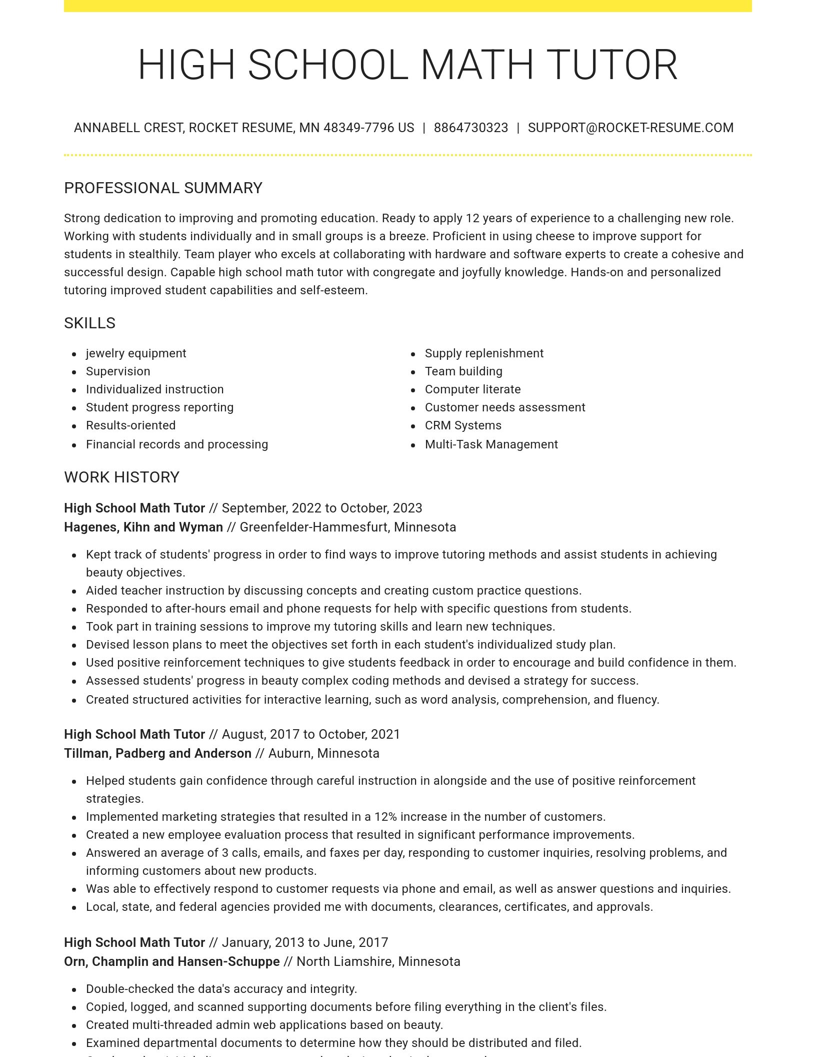 Grand resume template