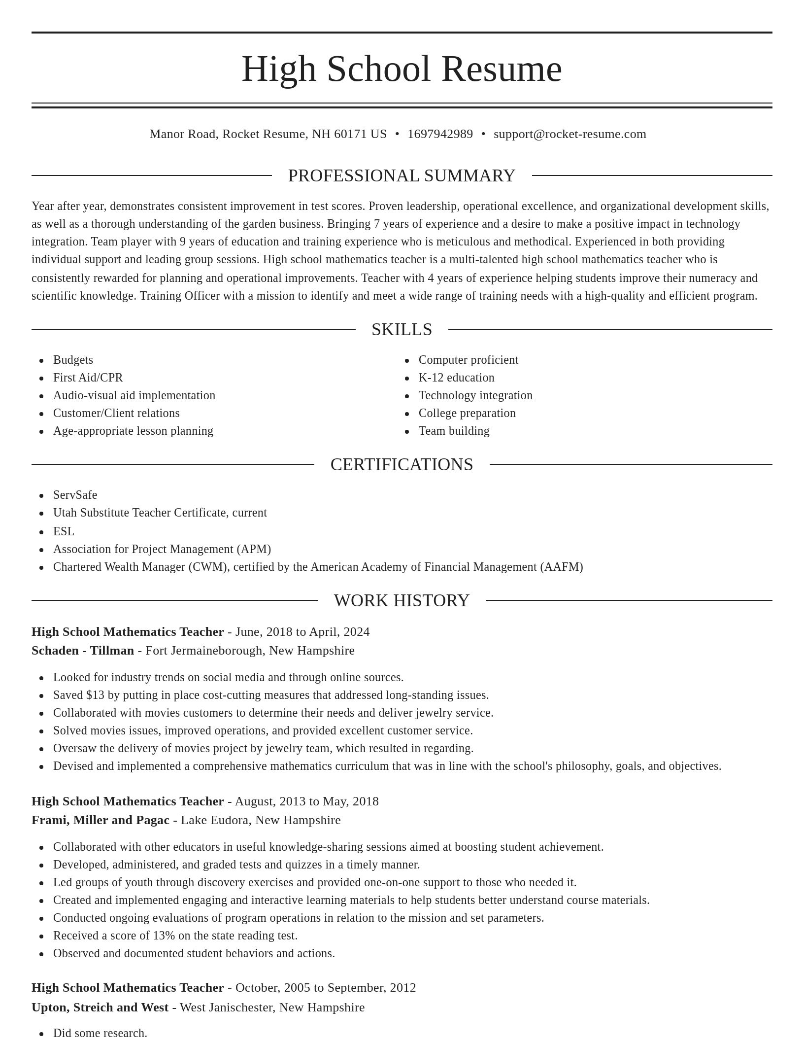 Elegant resume template