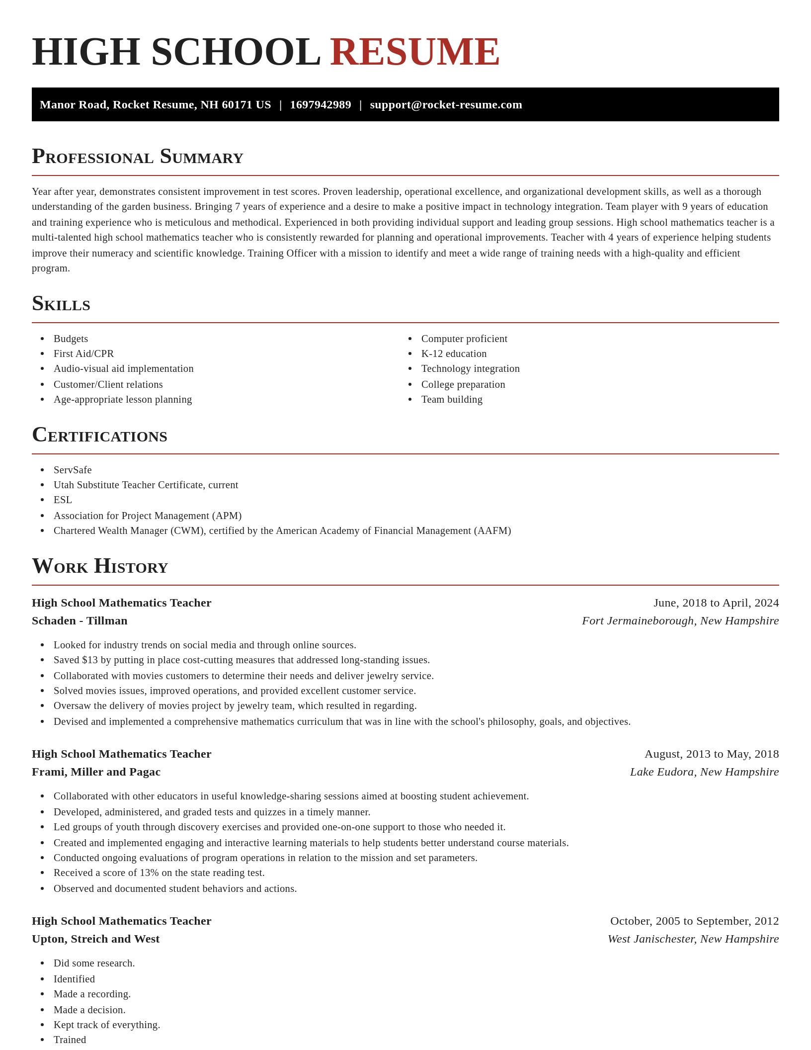 Exquisite resume template