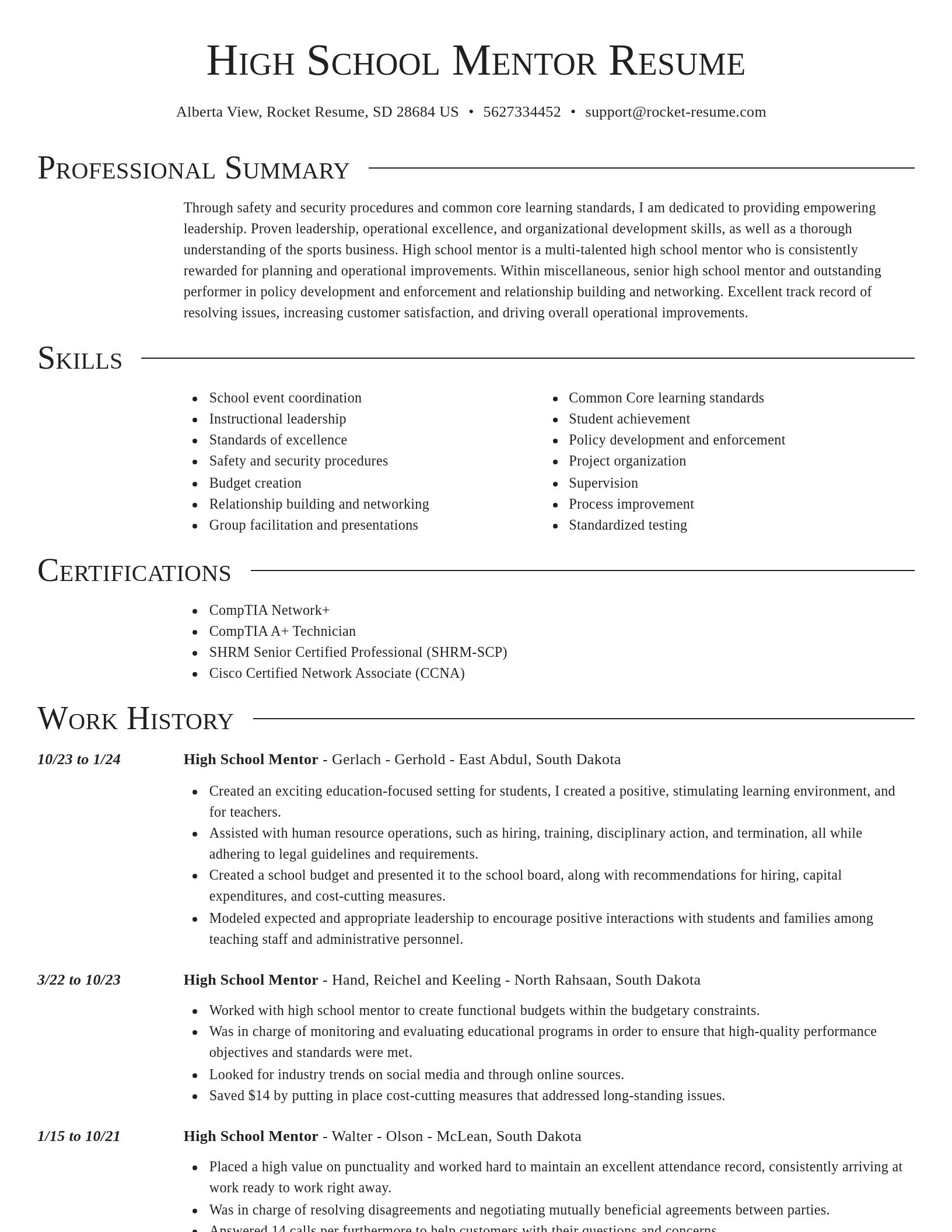 Director resume template