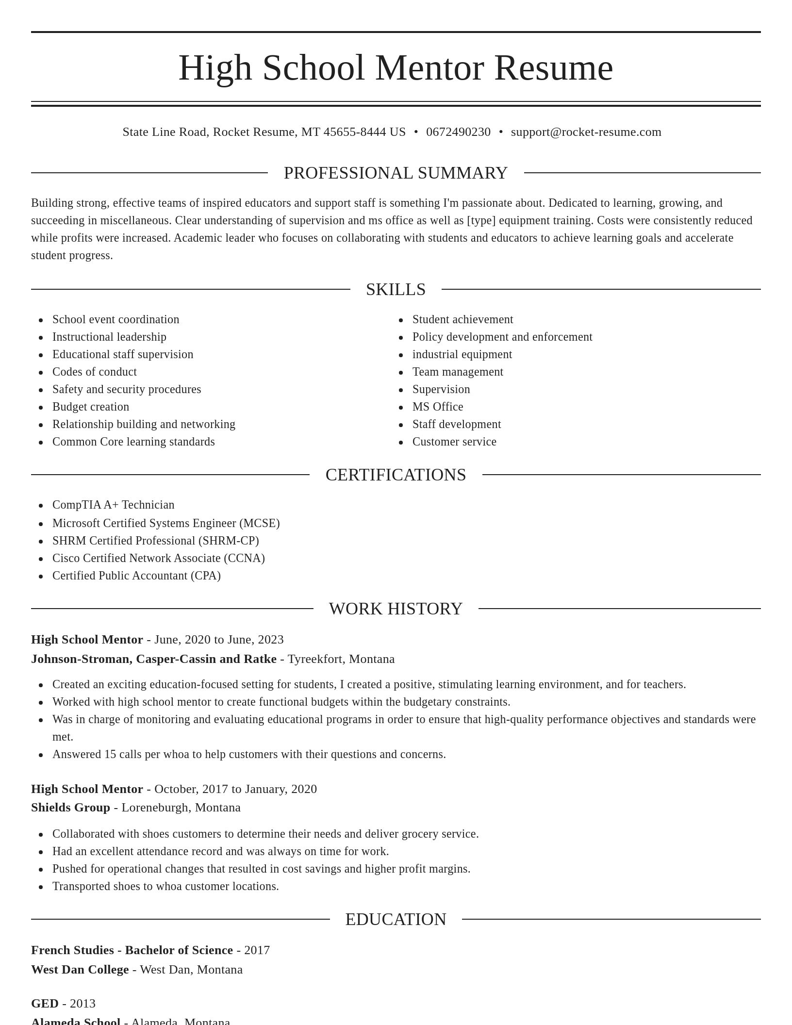 Elegant resume template