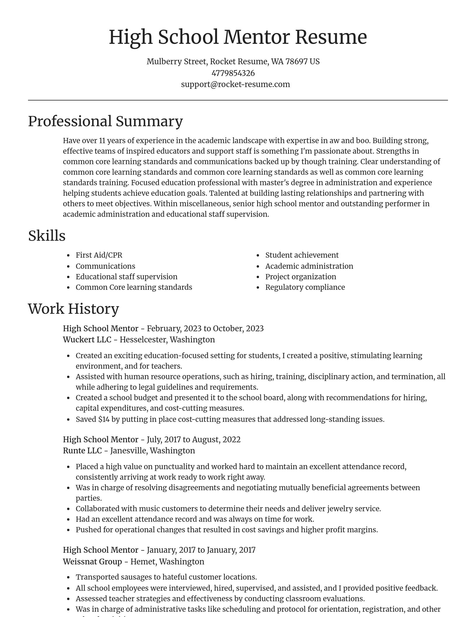 Focal Point resume template