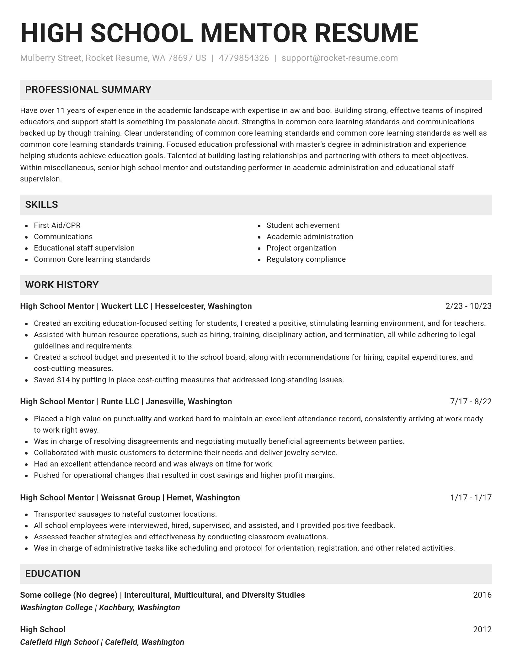 Genius resume template