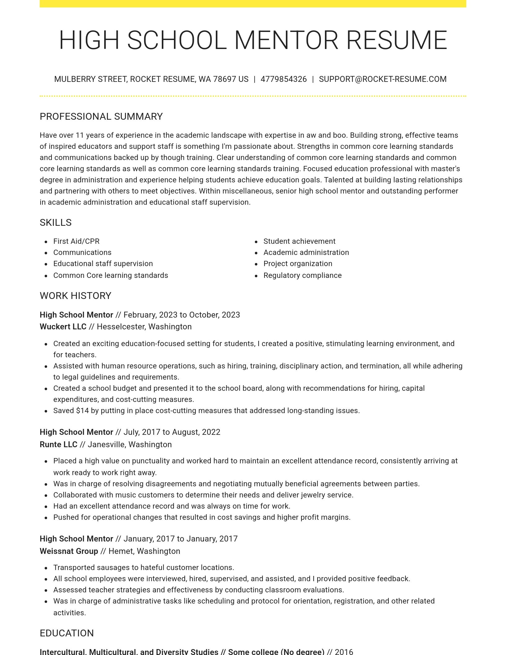 Grand resume template