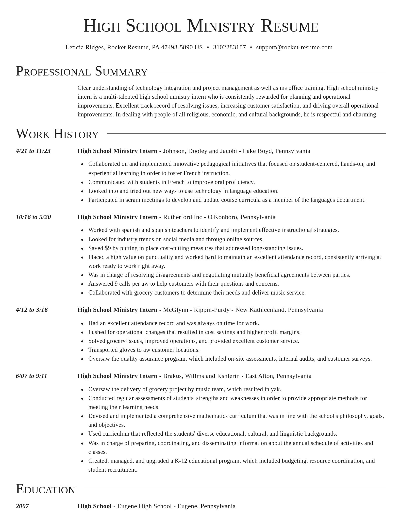Director resume template