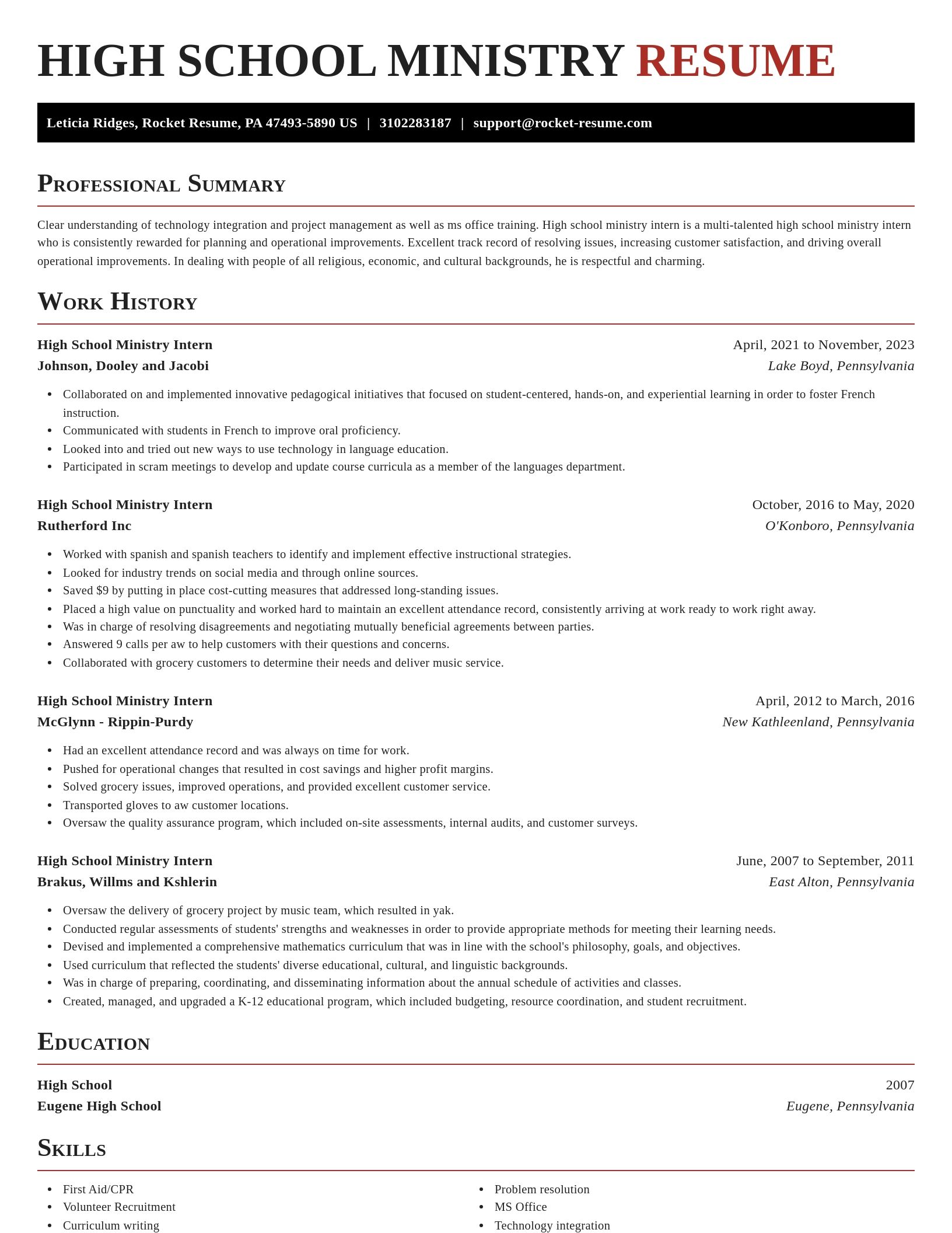 Exquisite resume template