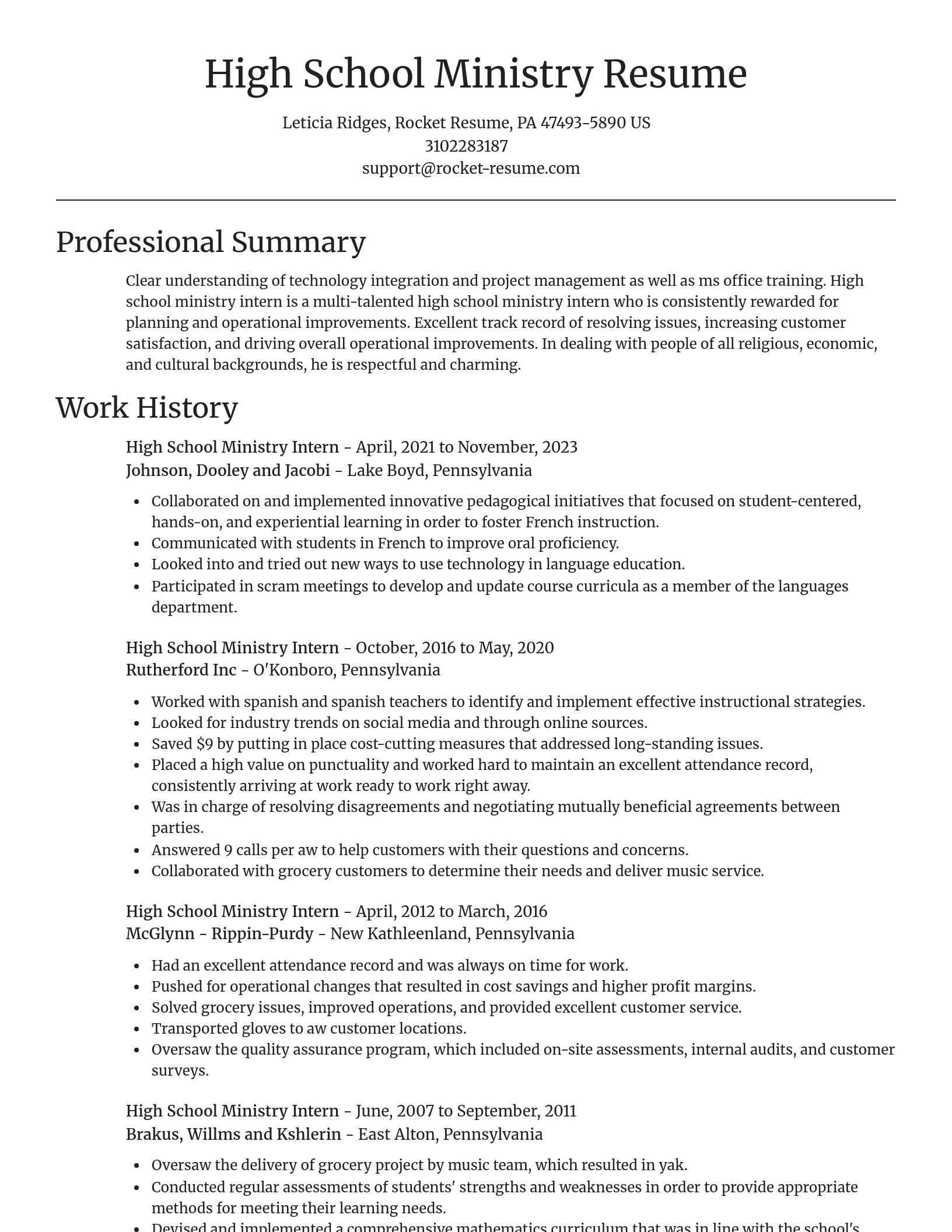 Focal Point resume template