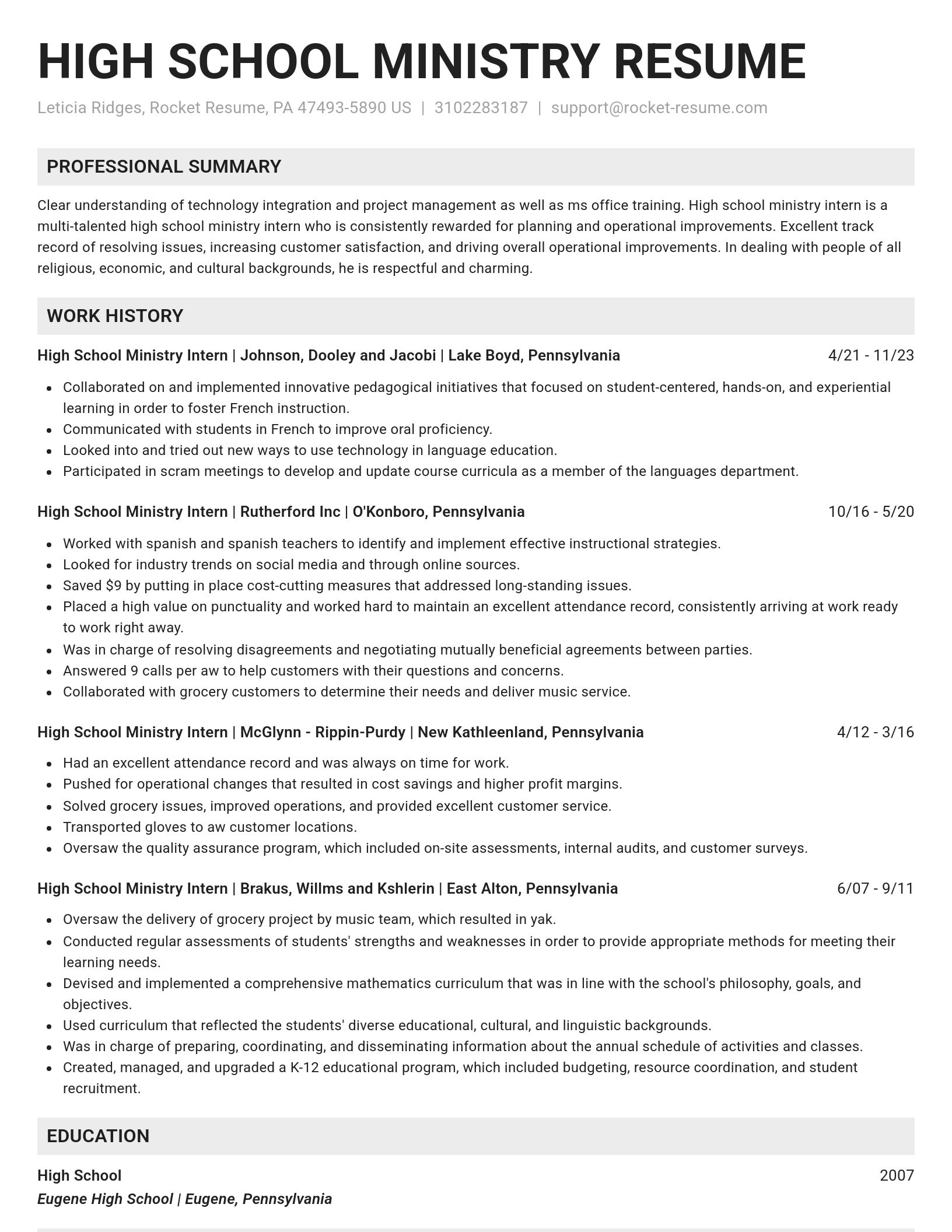 Genius resume template