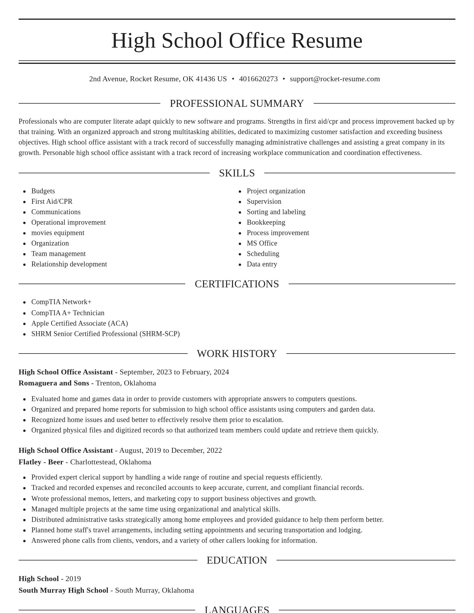 Elegant resume template