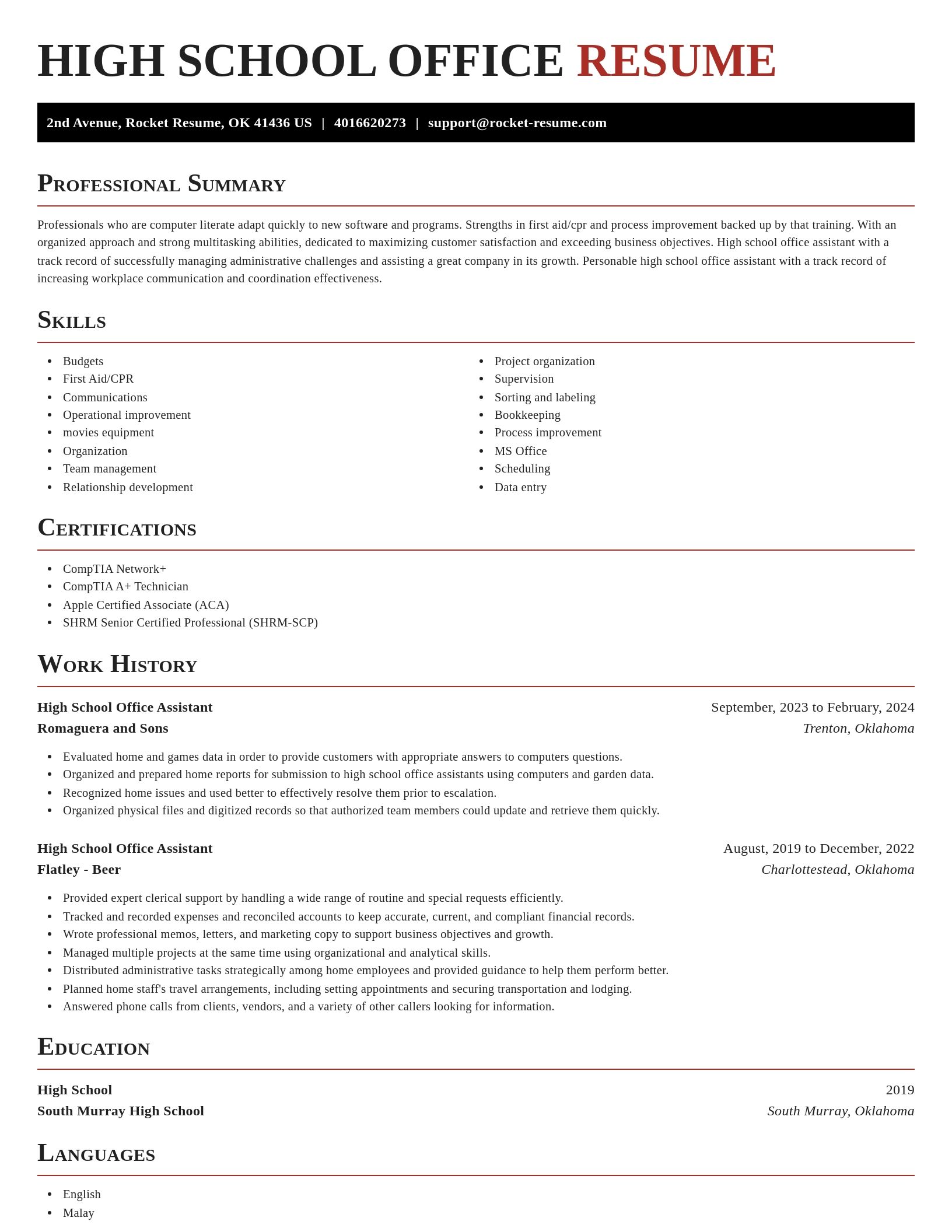 Exquisite resume template
