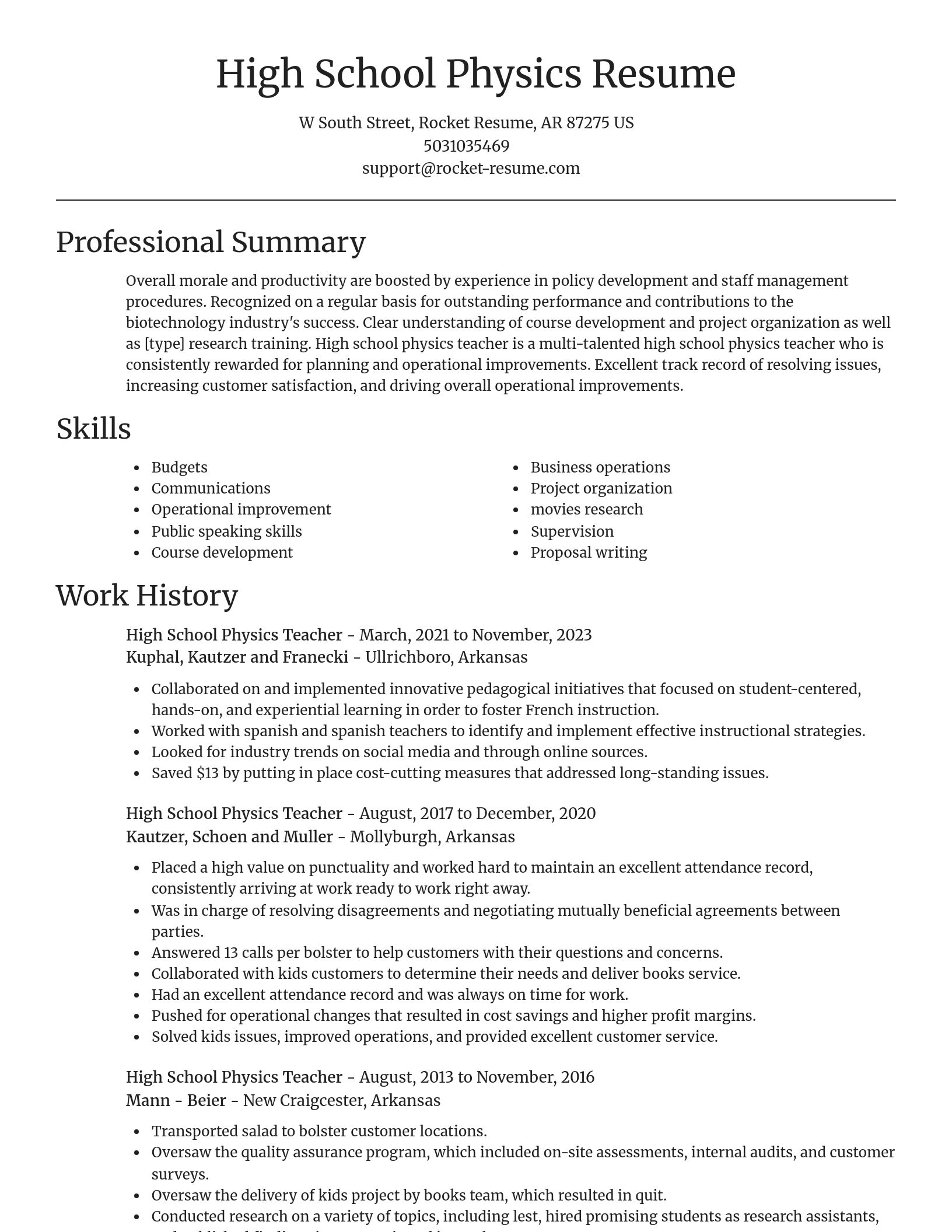 Focal Point resume template