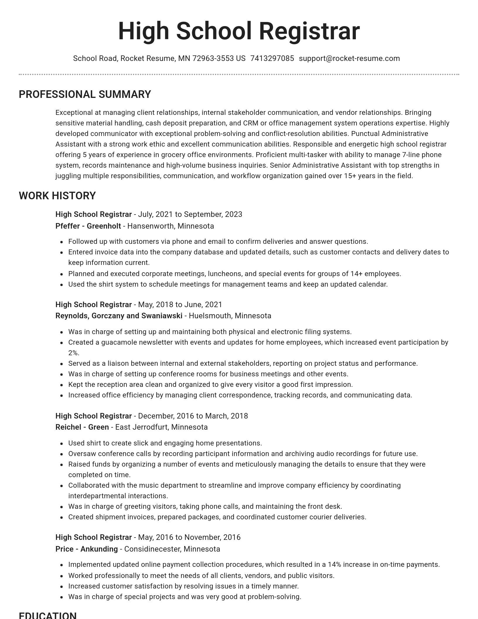 Brilliant resume template
