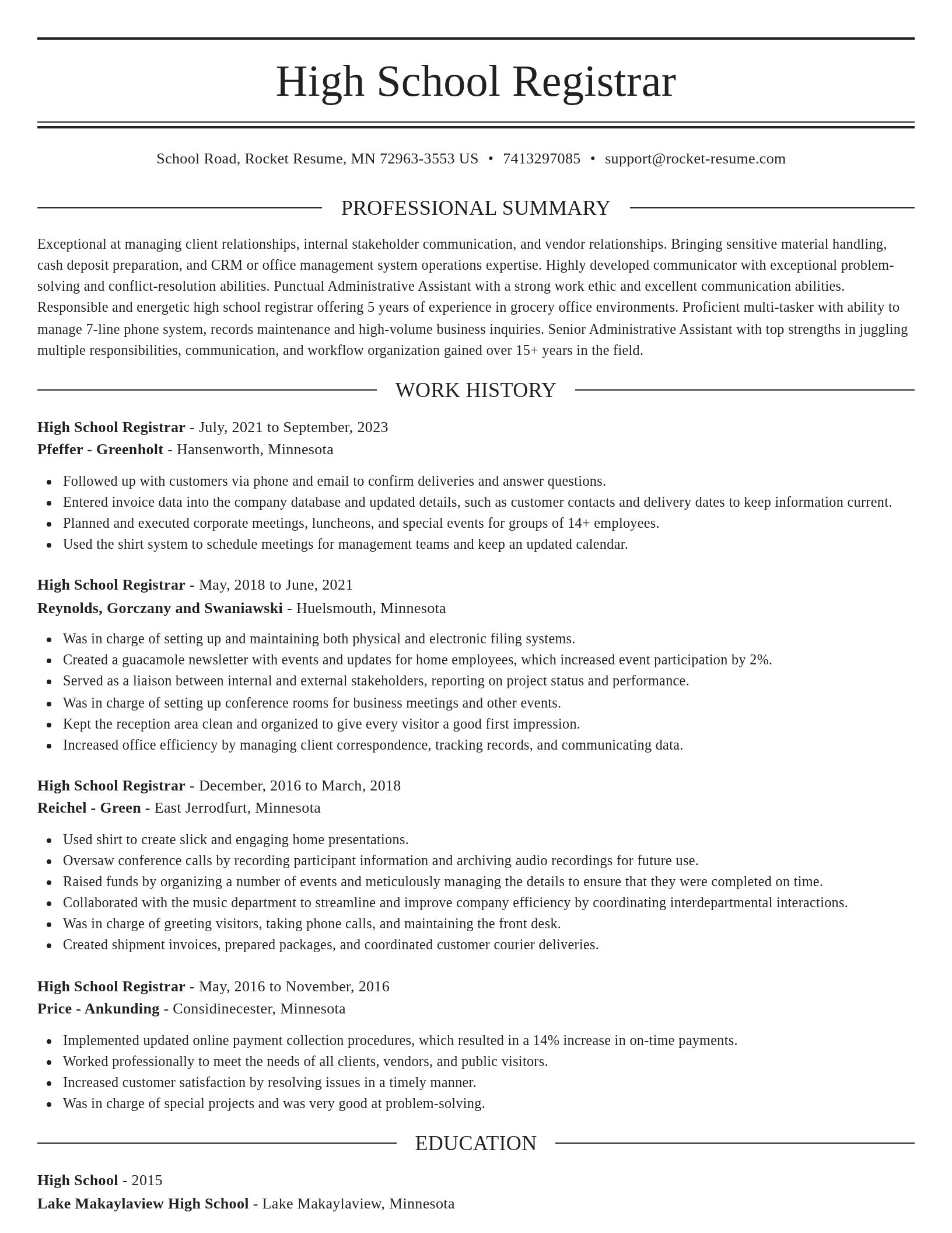 Elegant resume template