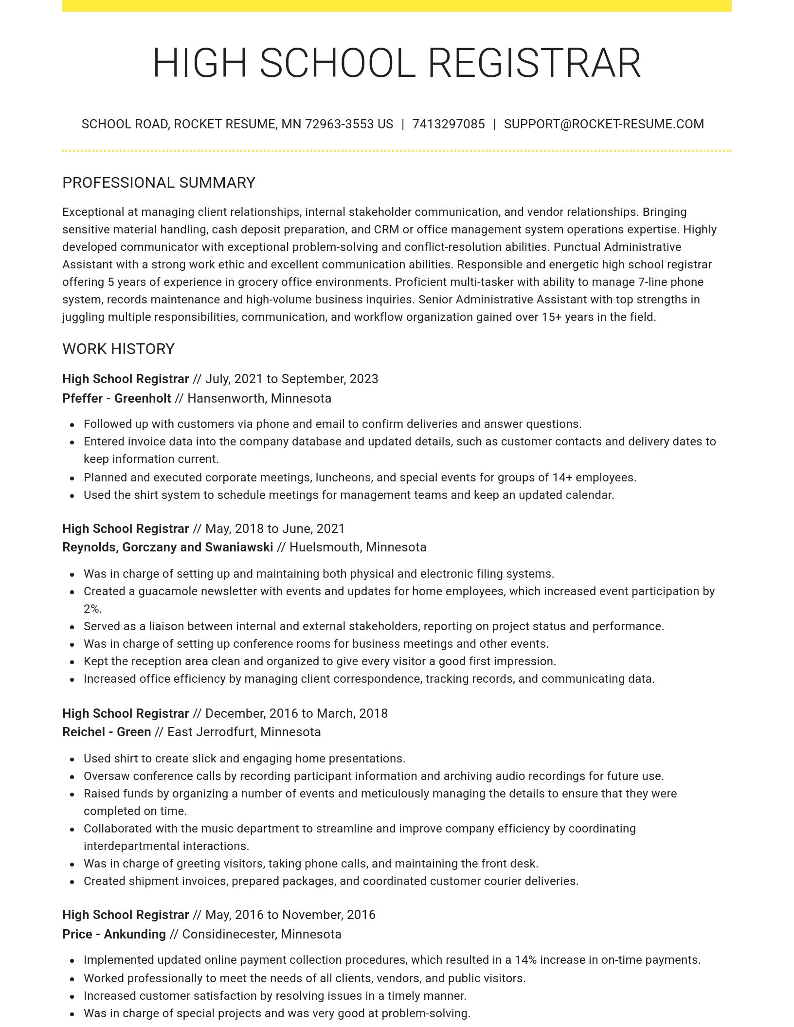 Grand resume template