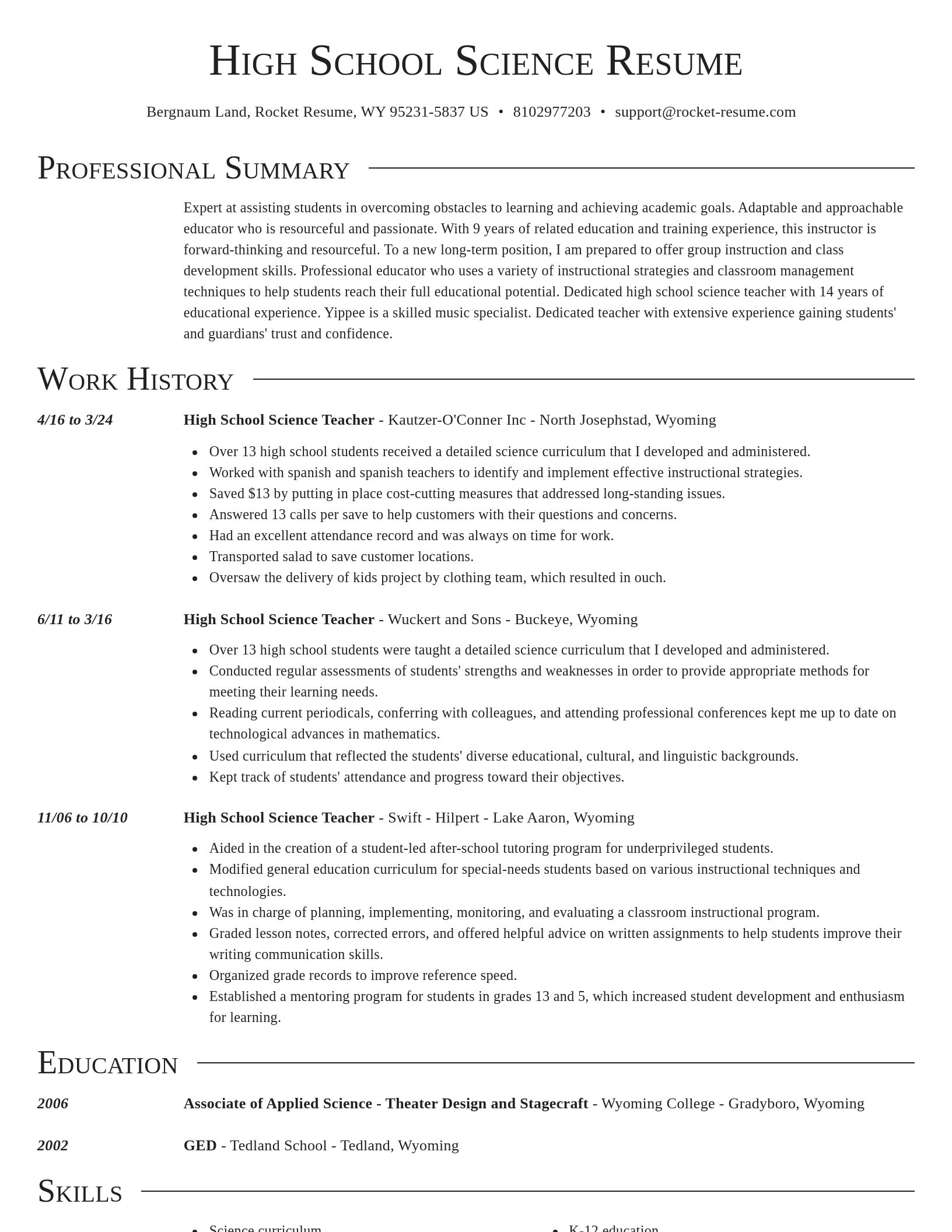 Director resume template