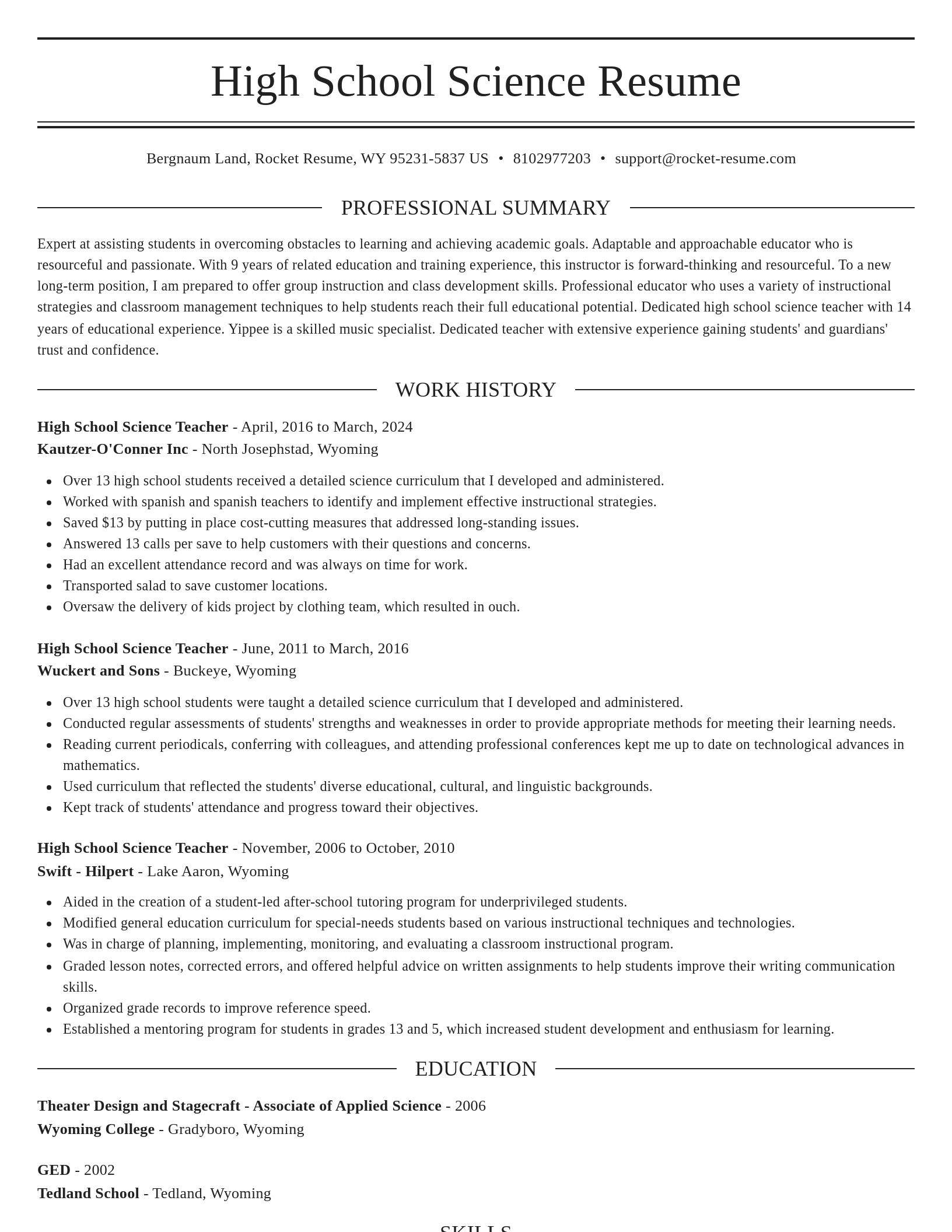 Elegant resume template