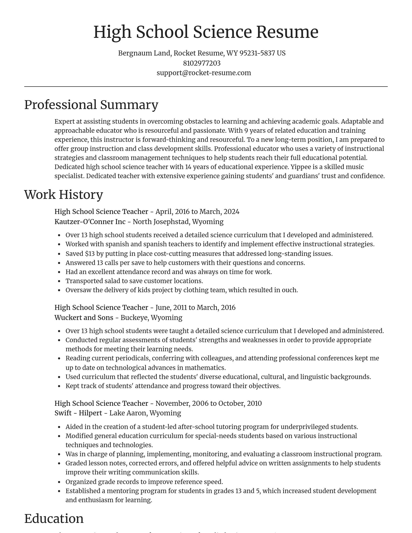 Focal Point resume template
