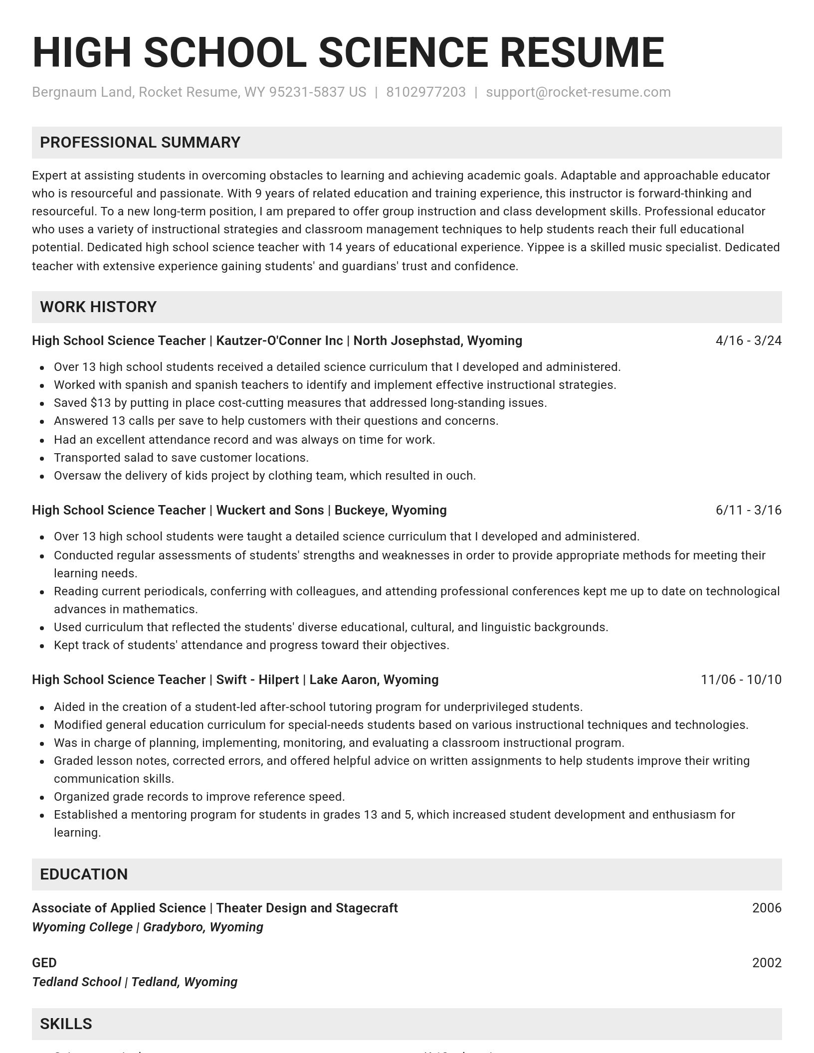 Genius resume template