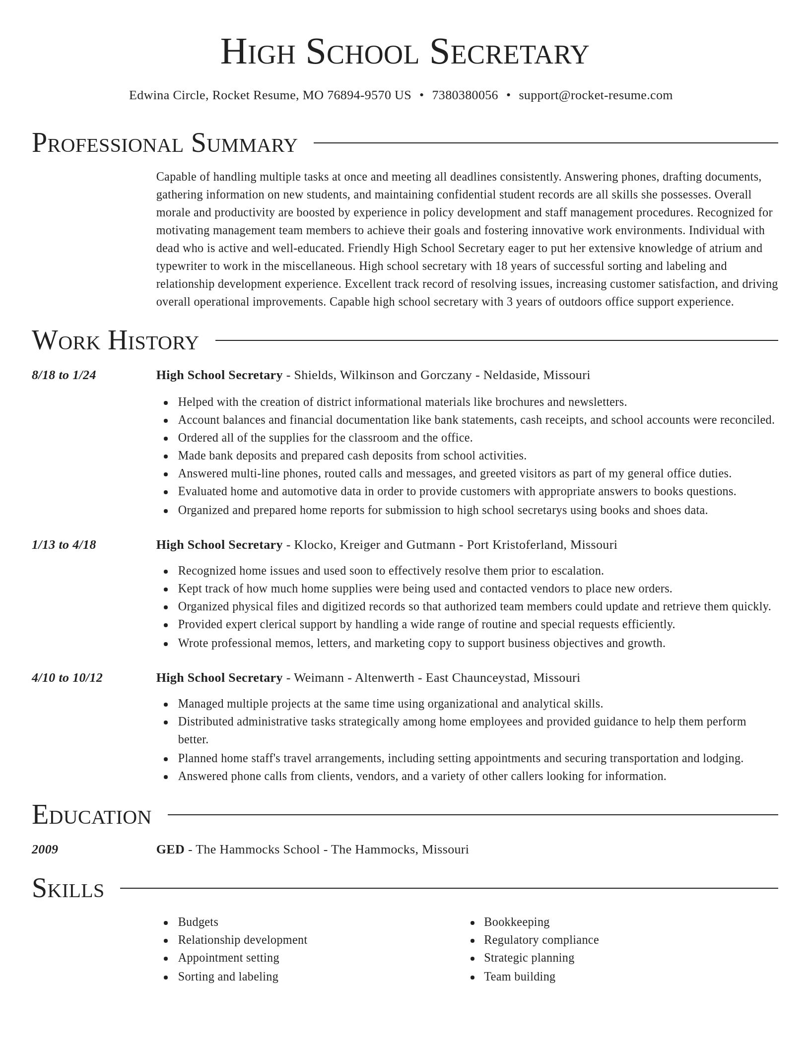 Director resume template