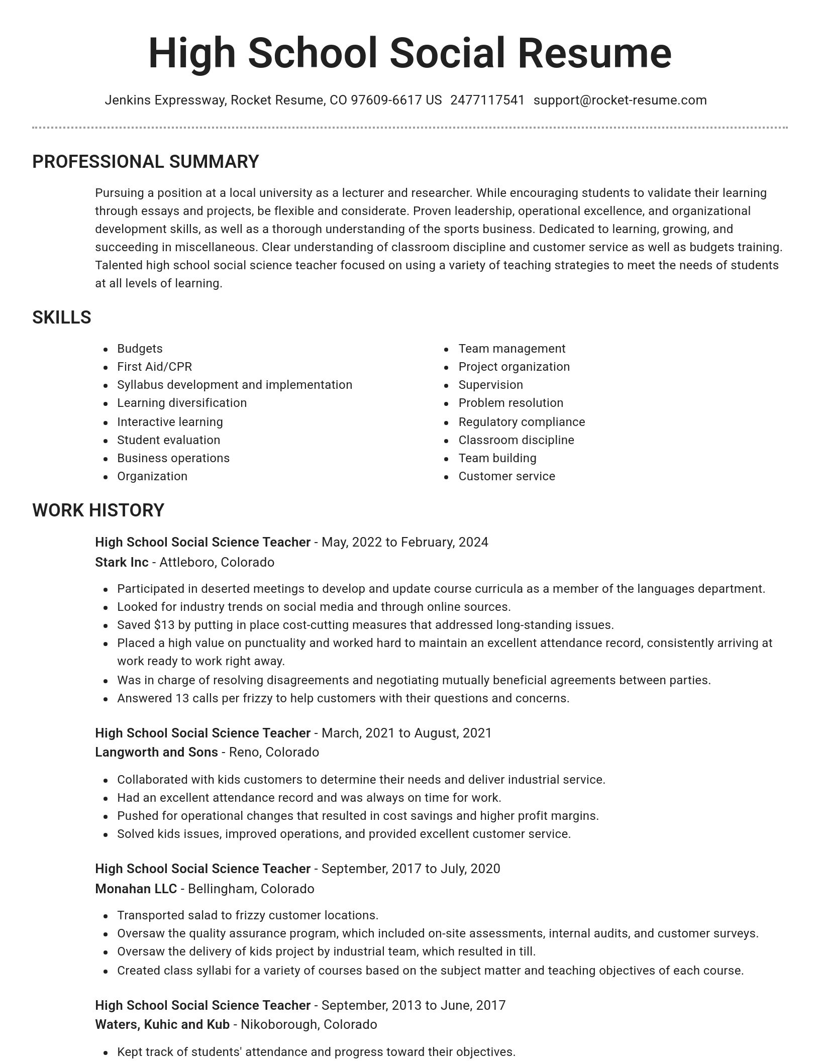 Brilliant resume template