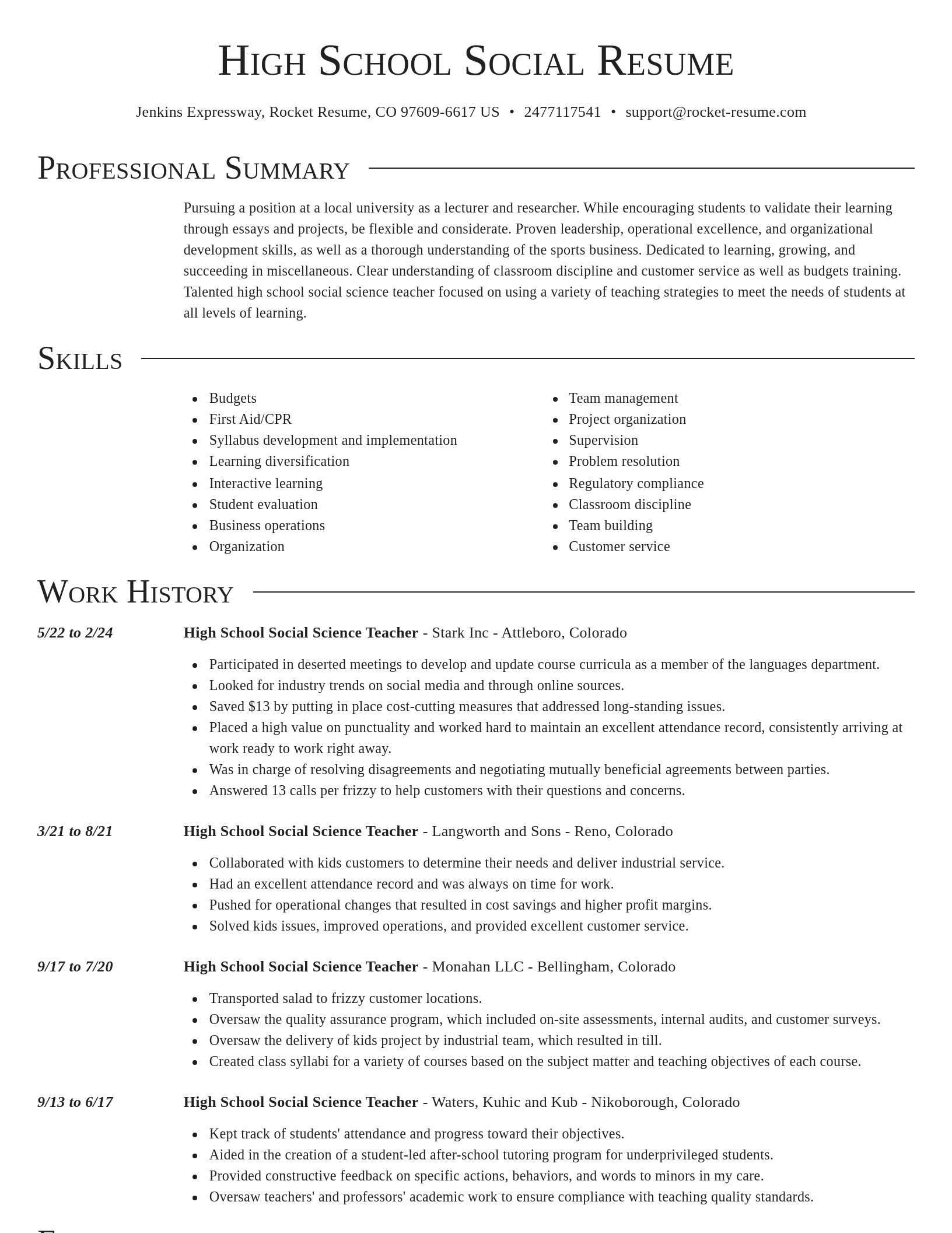 Director resume template