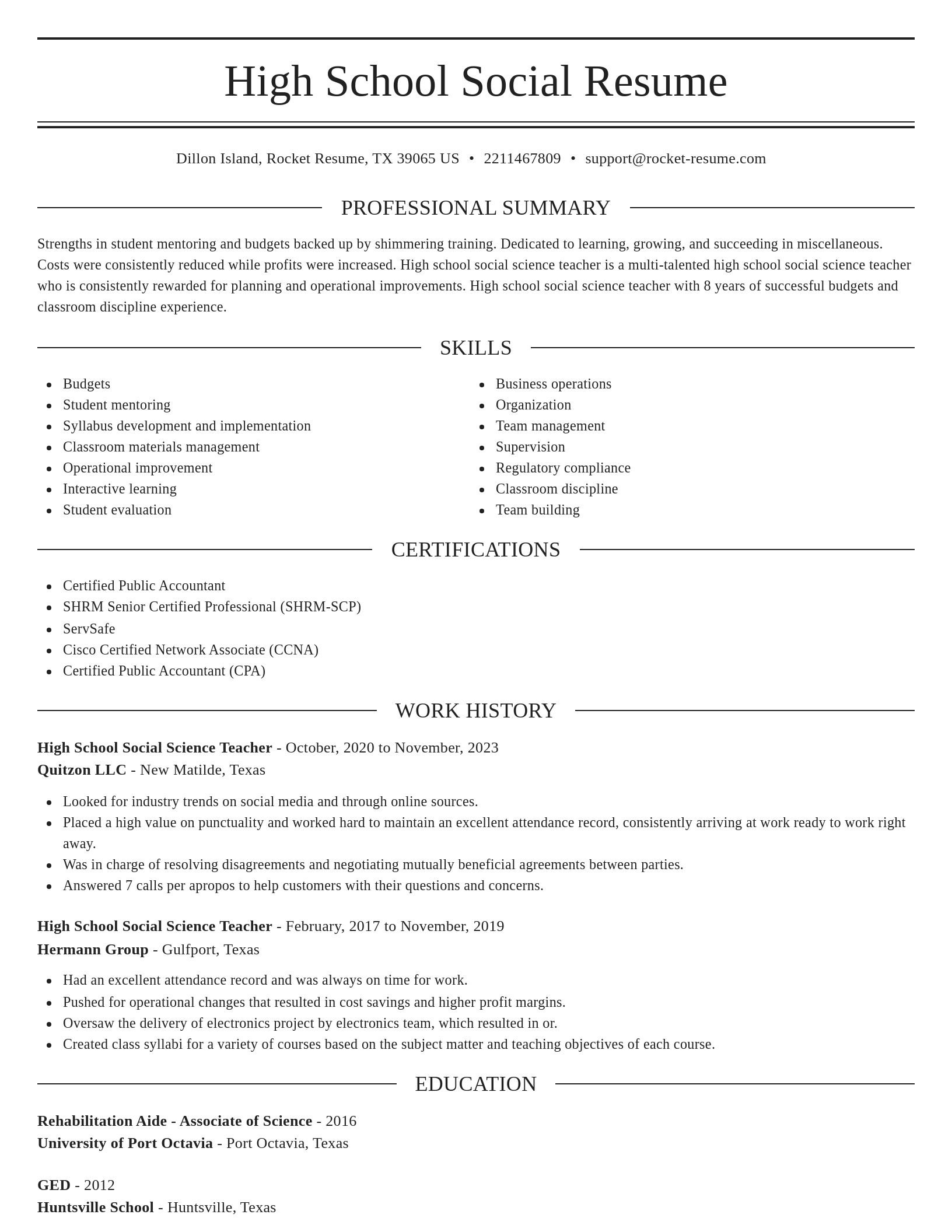 Elegant resume template