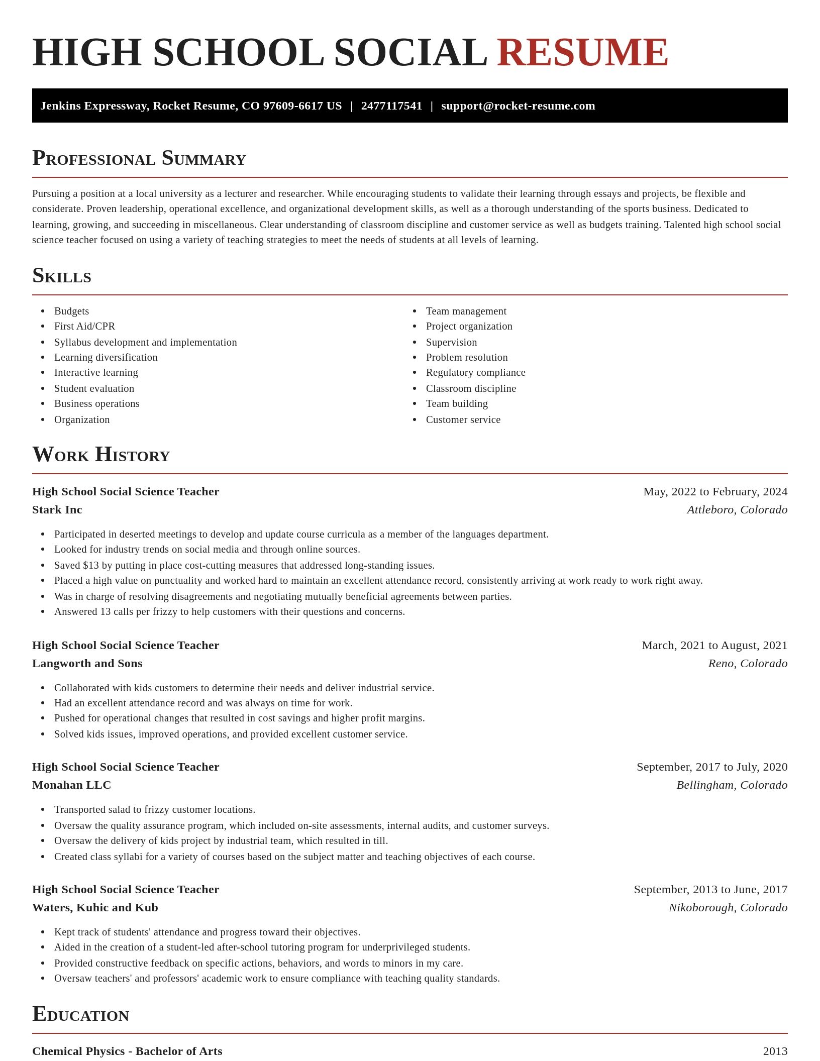 Exquisite resume template