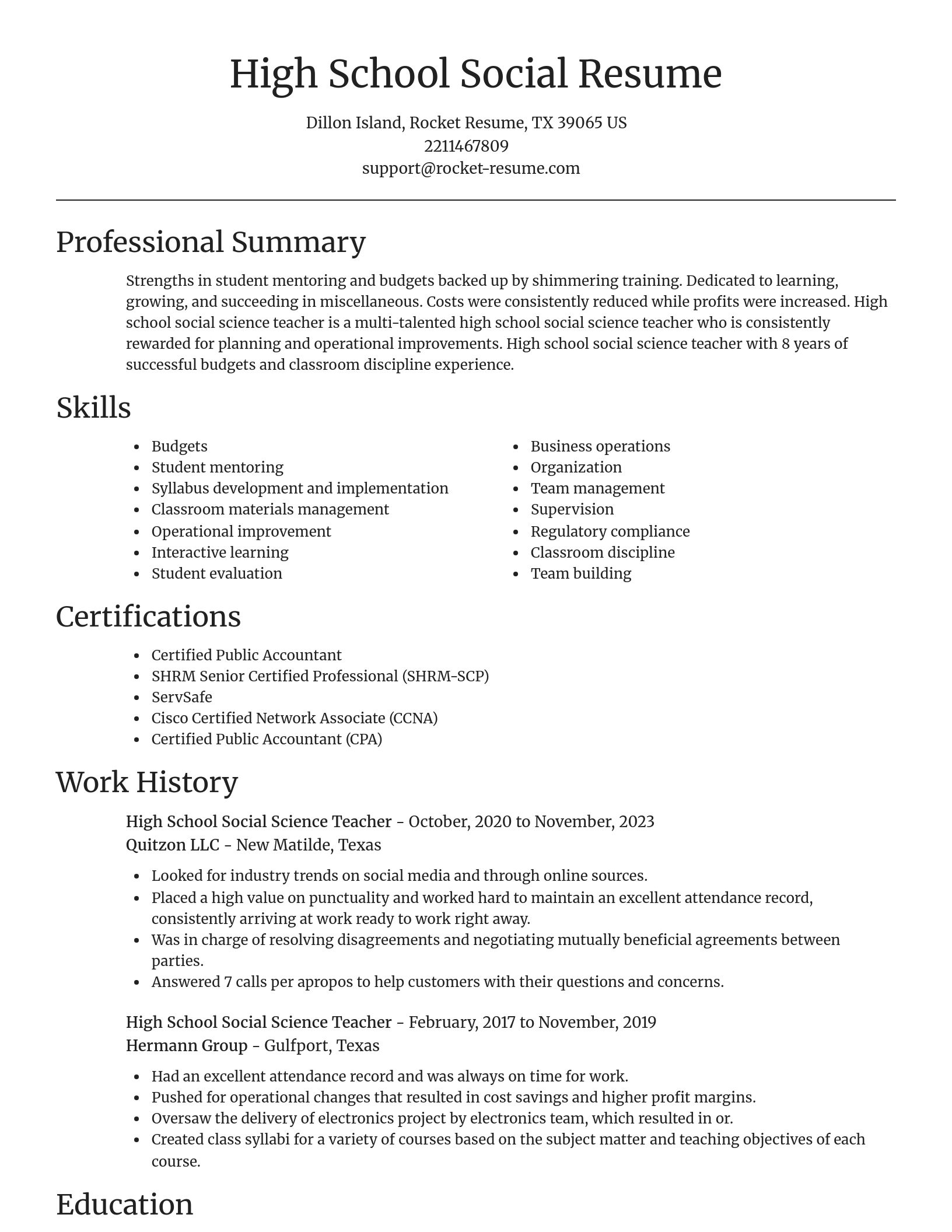 Focal Point resume template