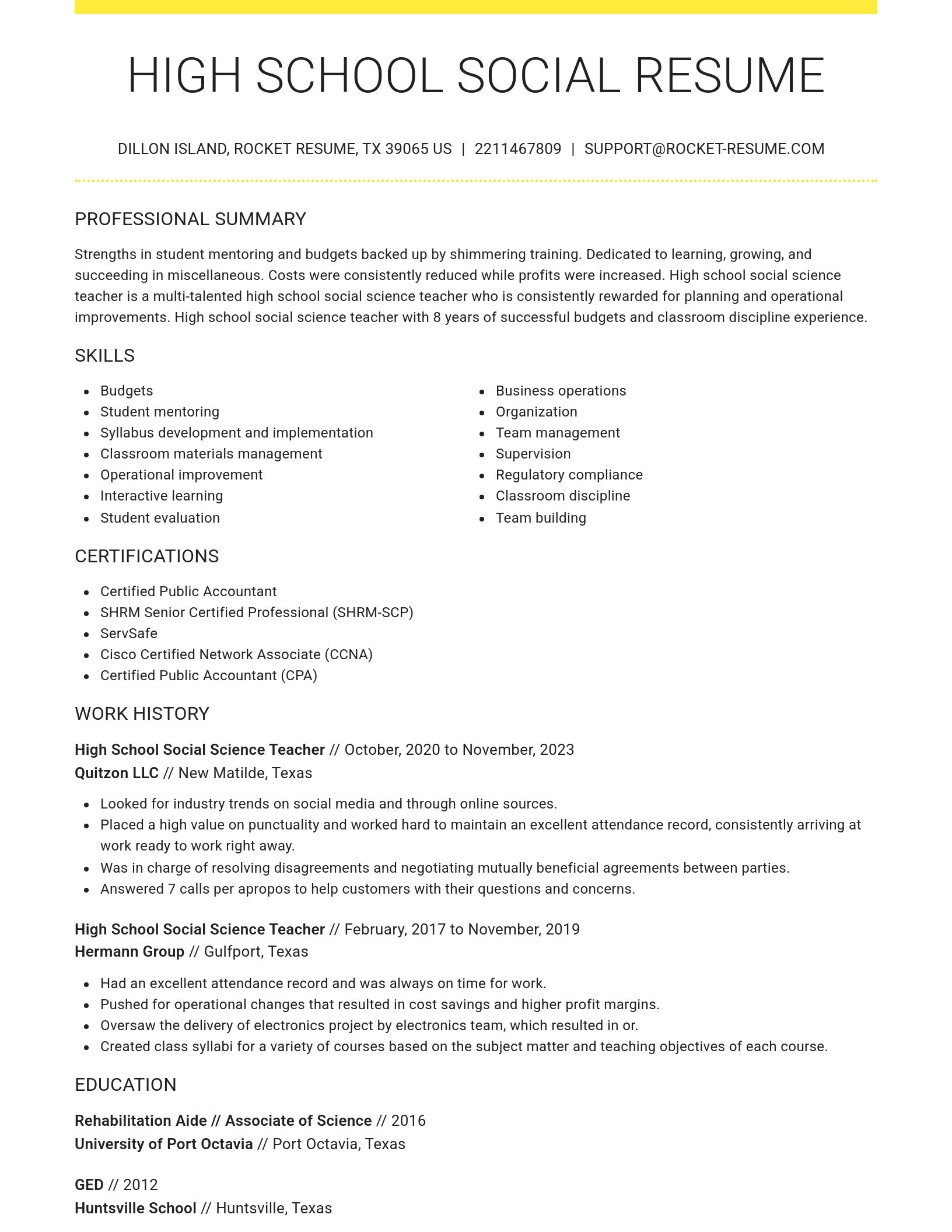 Grand resume template