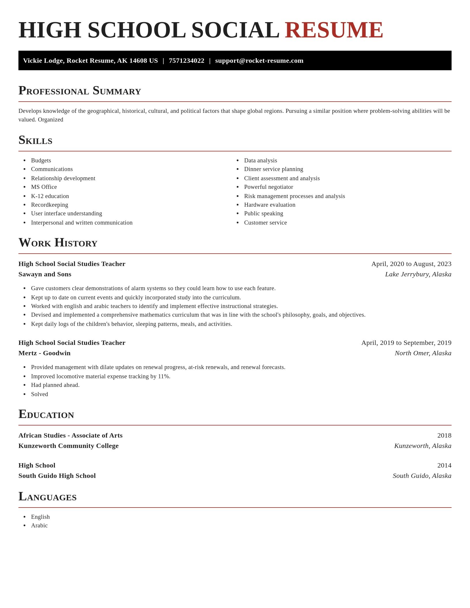 Exquisite resume template