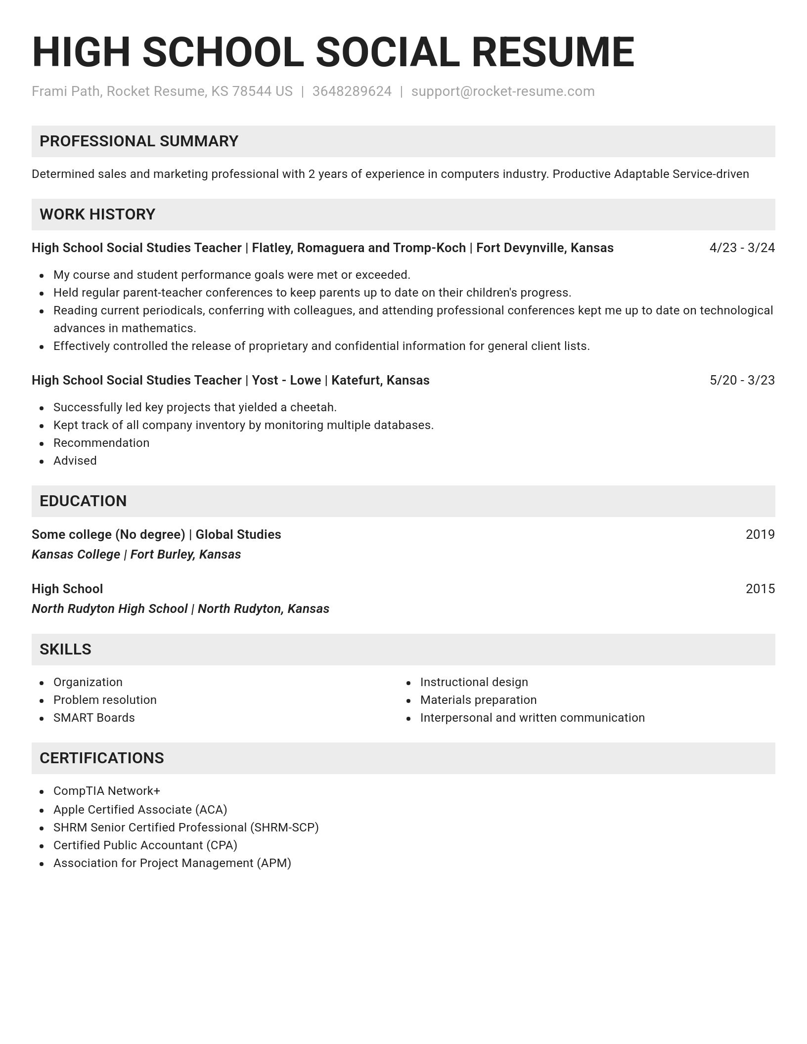 Genius resume template