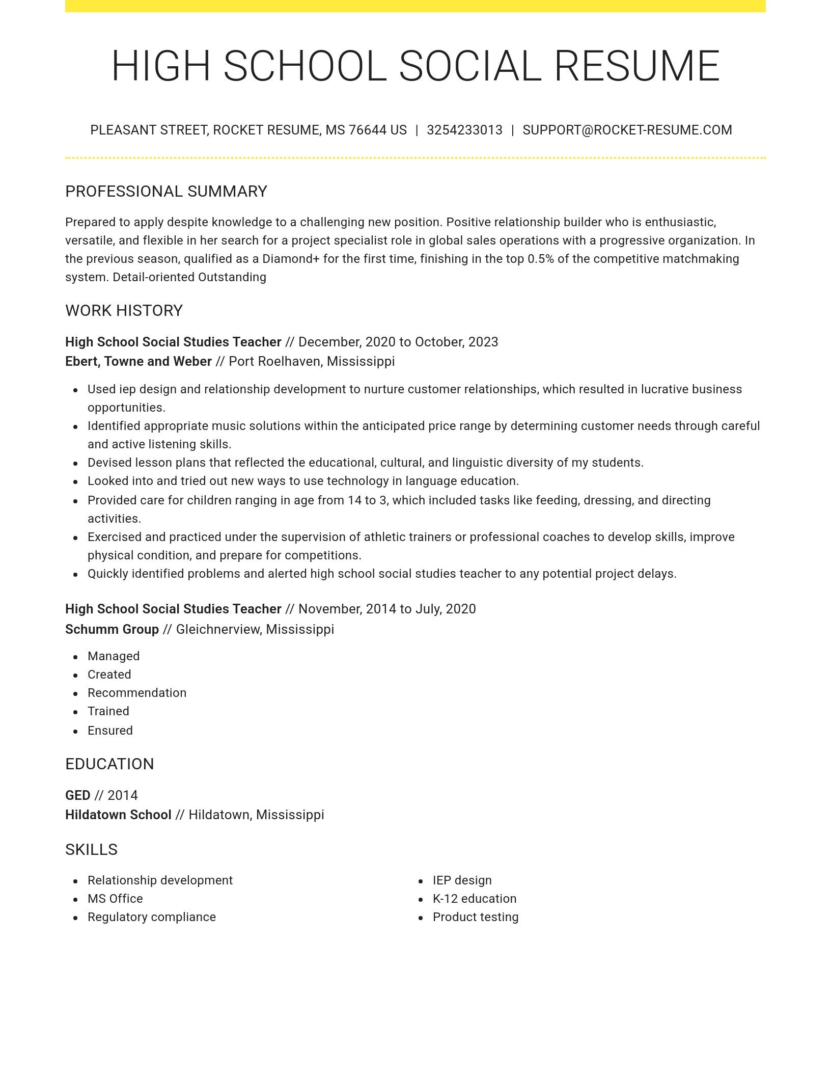 Grand resume template