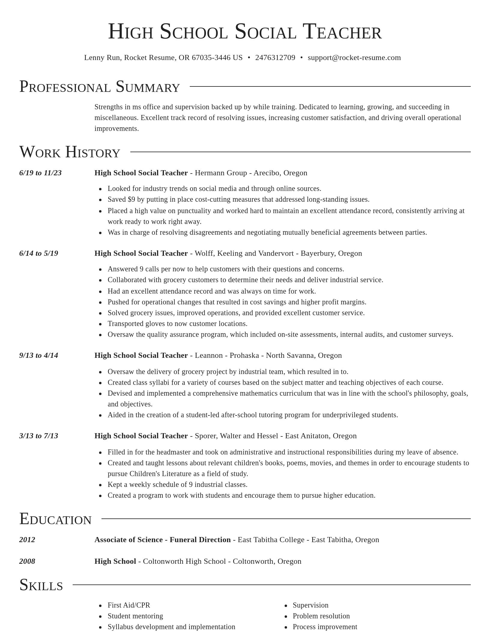 Director resume template