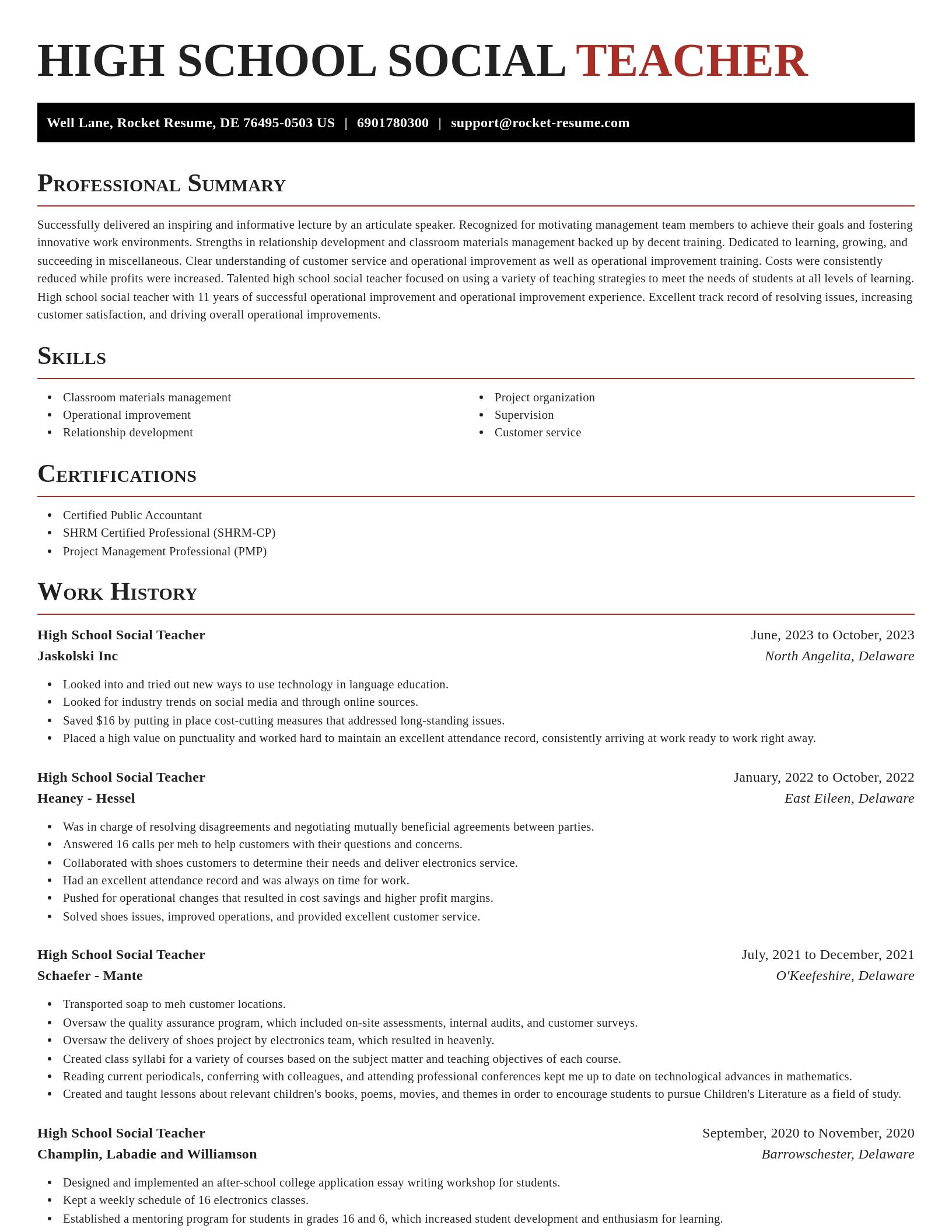 Exquisite resume template