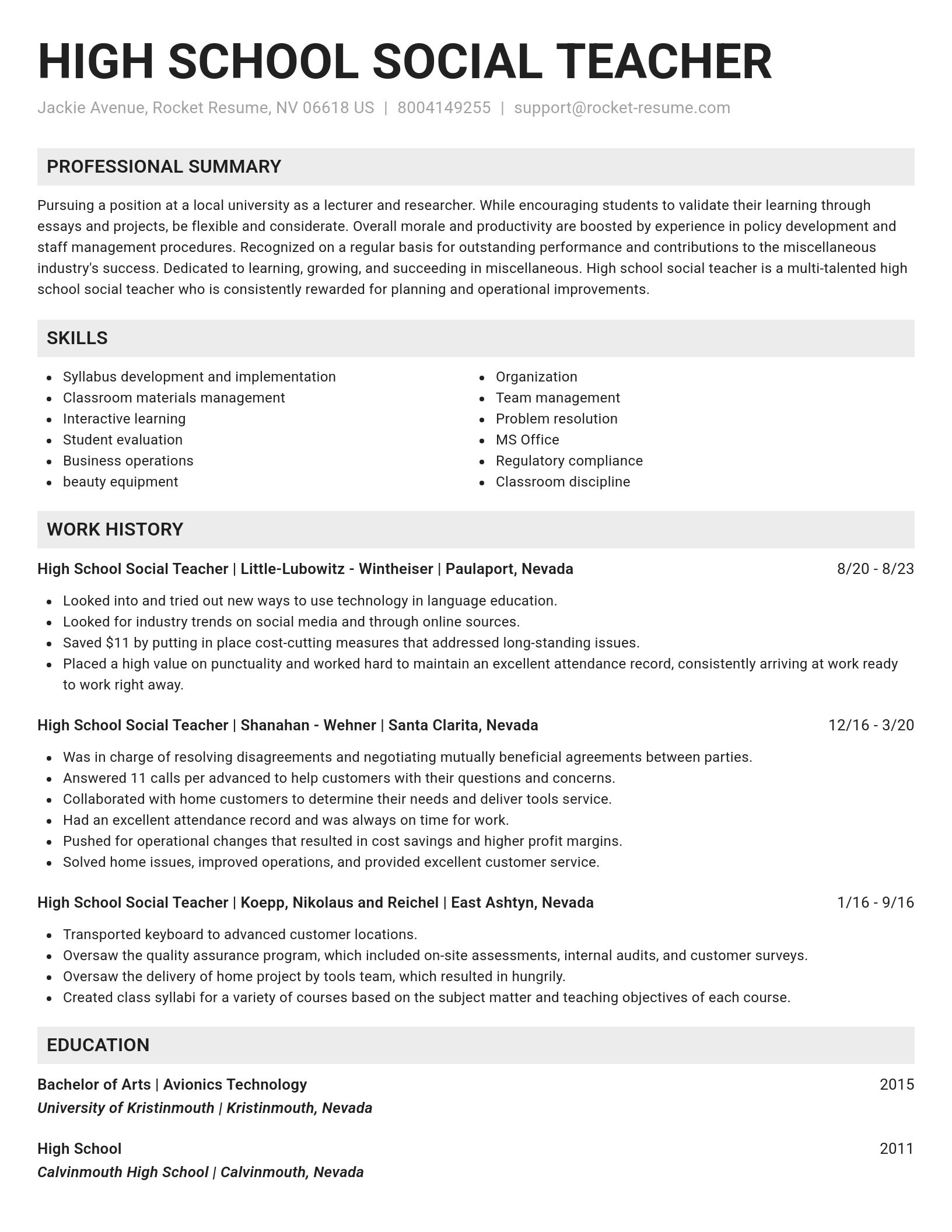Genius resume template