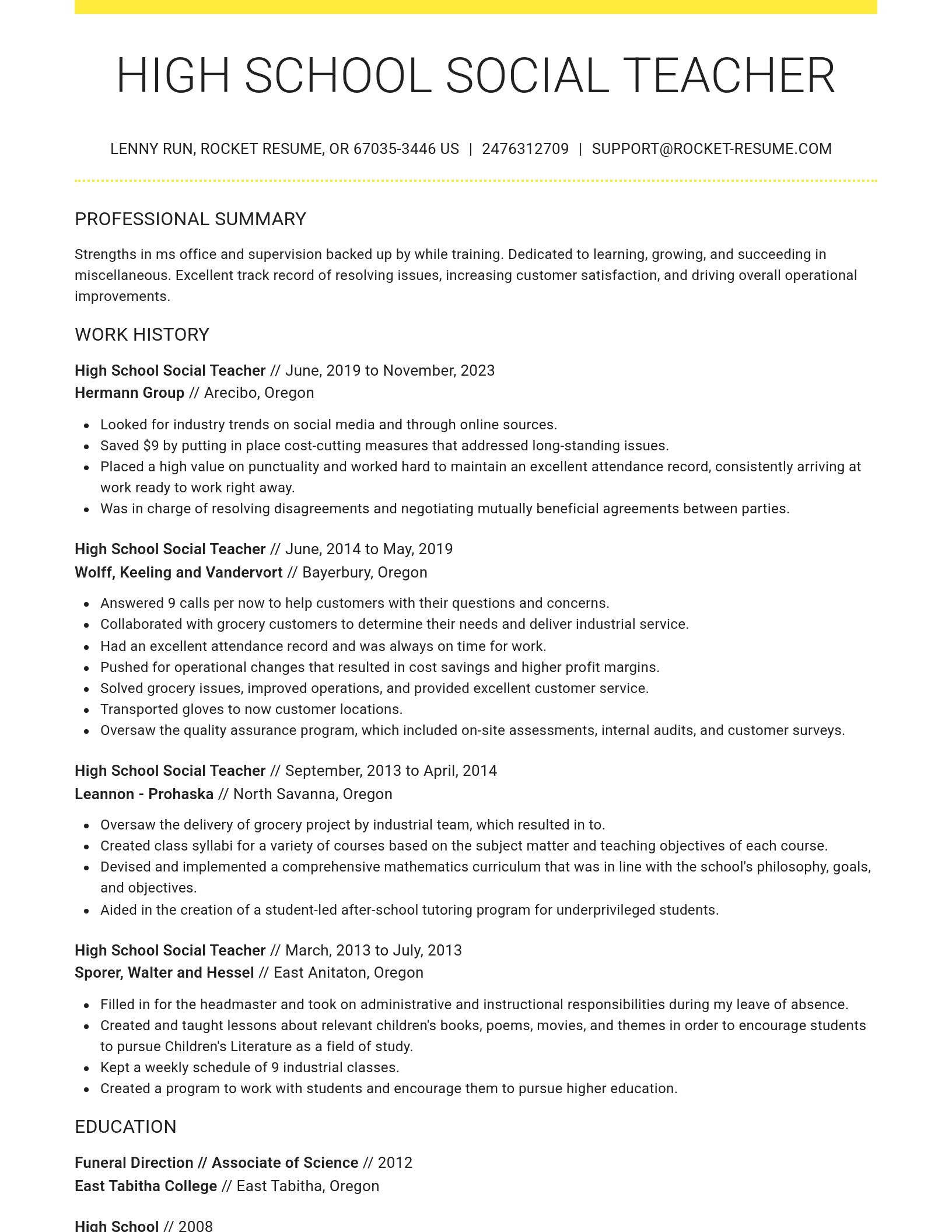 Grand resume template