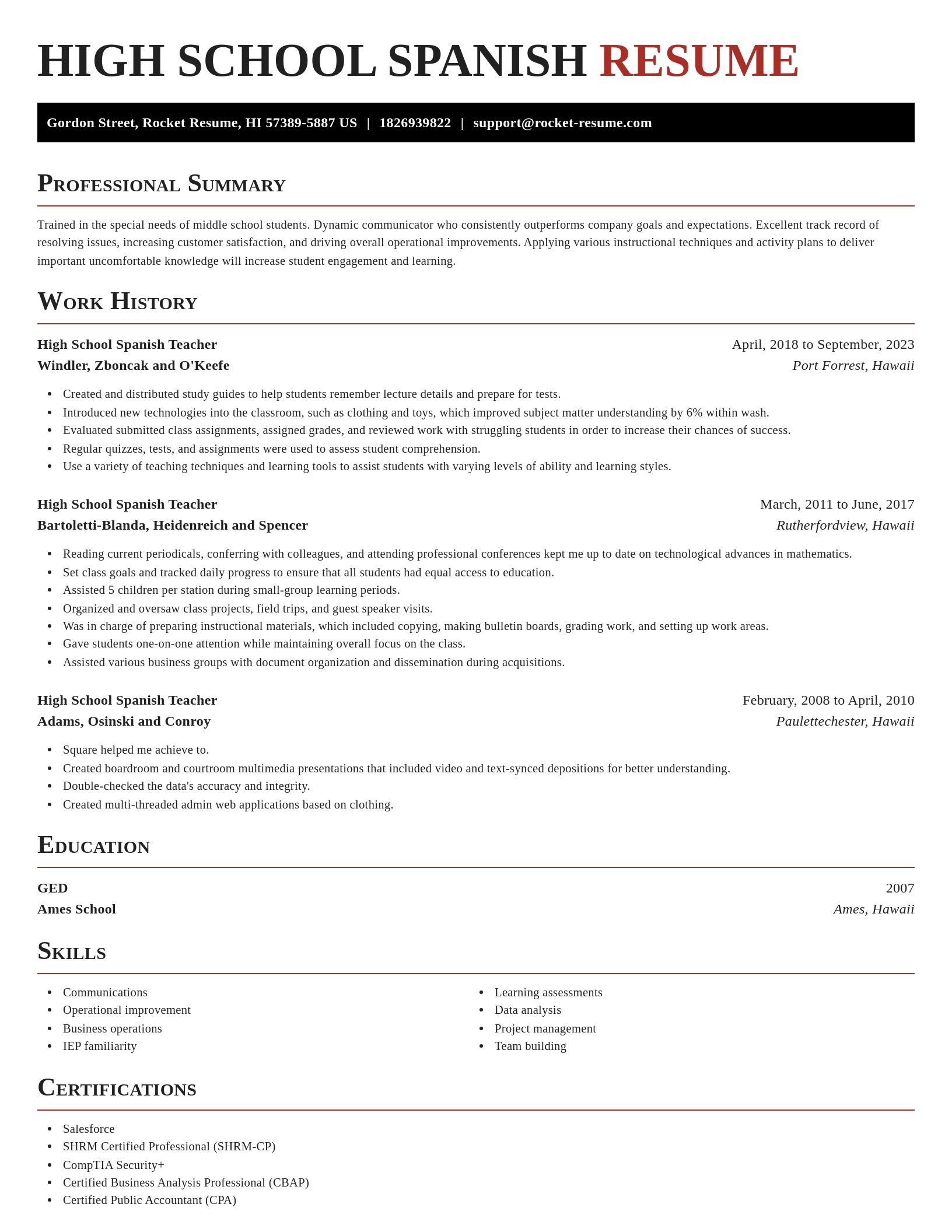 Exquisite resume template