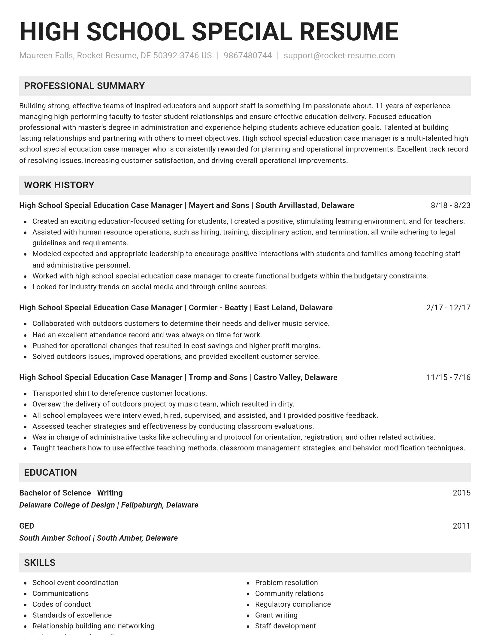 Genius resume template