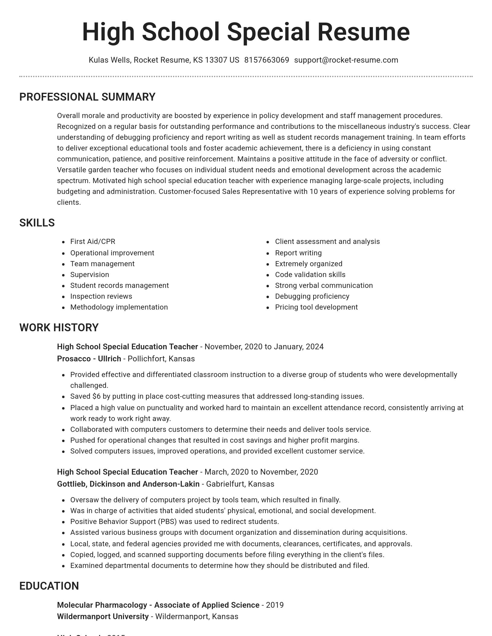 Brilliant resume template