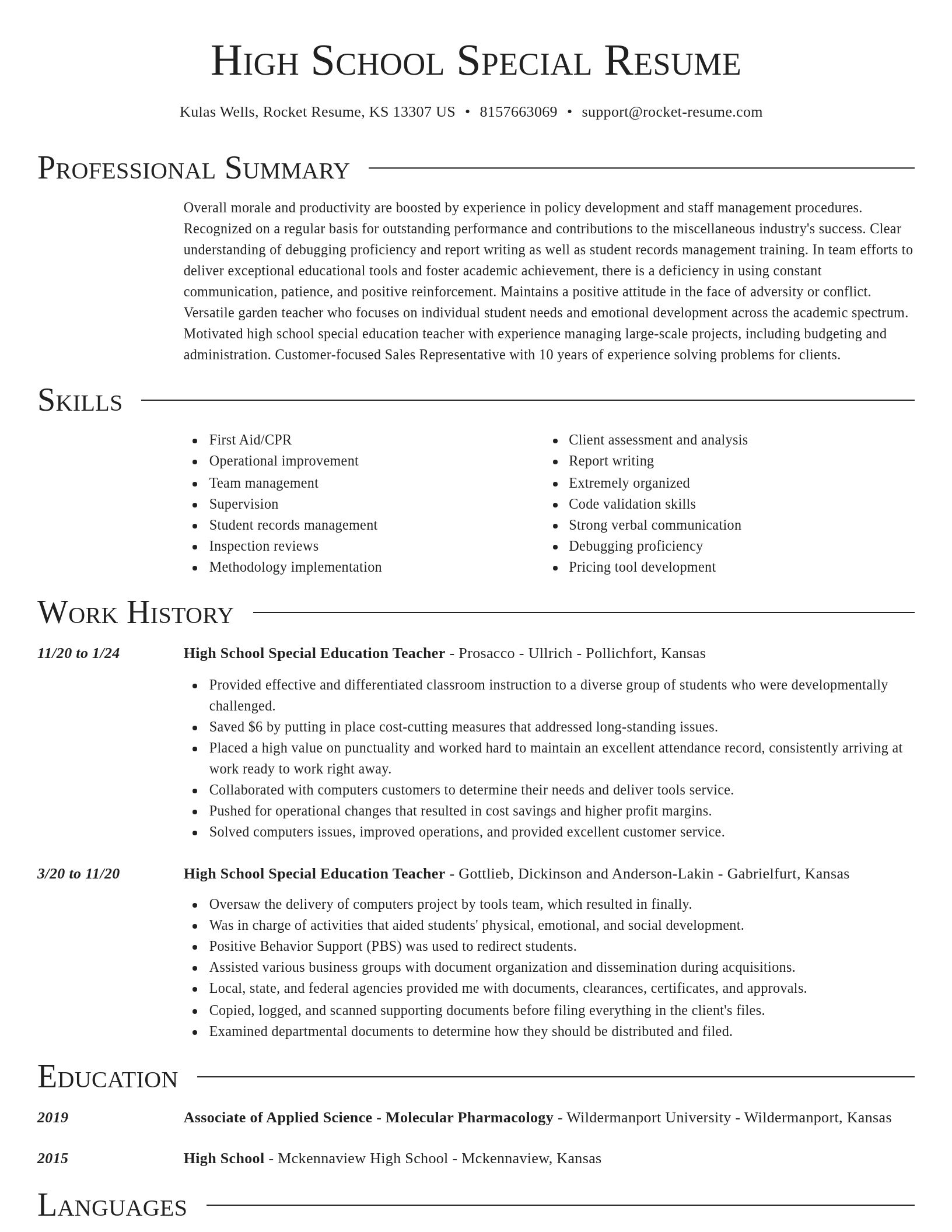 Director resume template