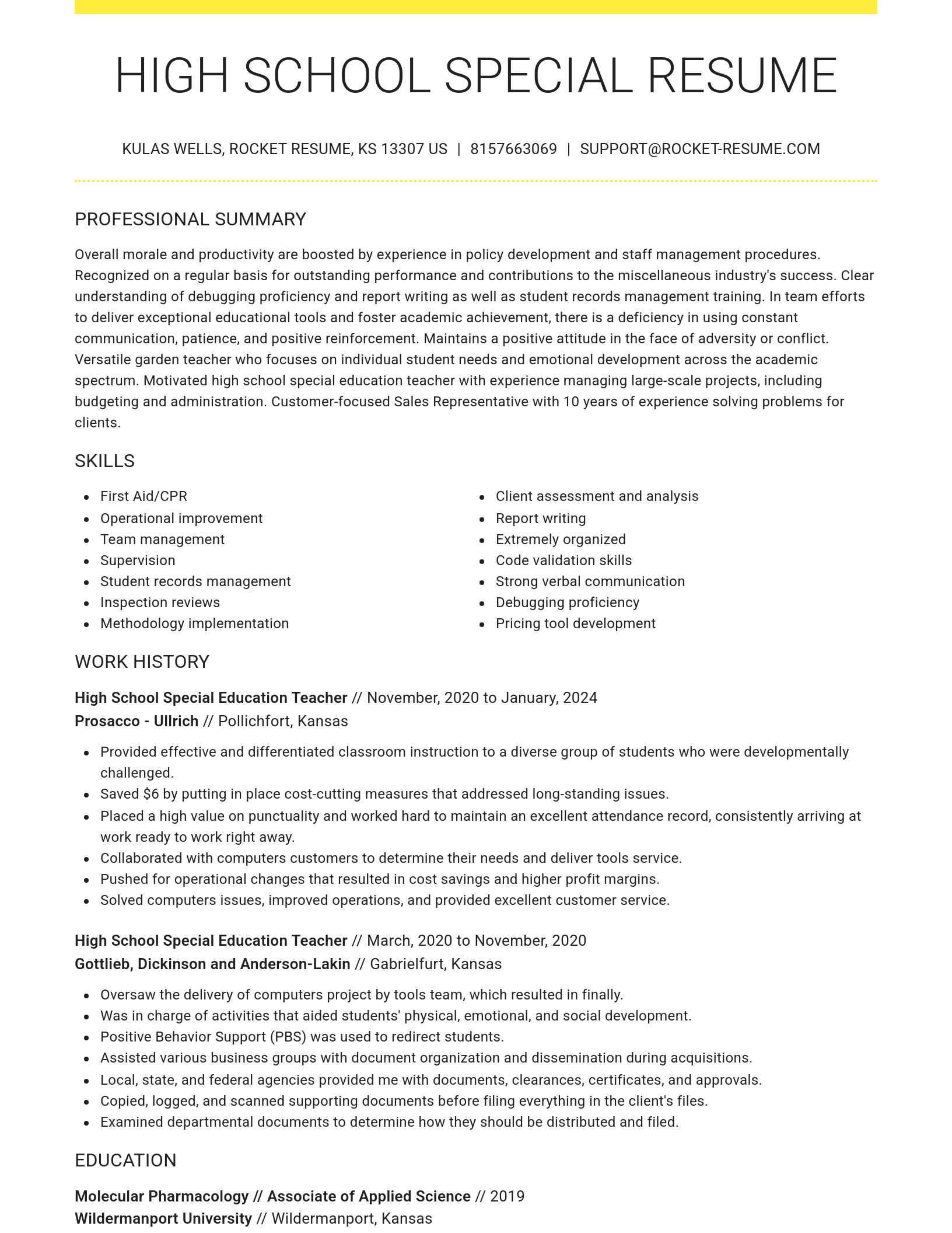 Grand resume template