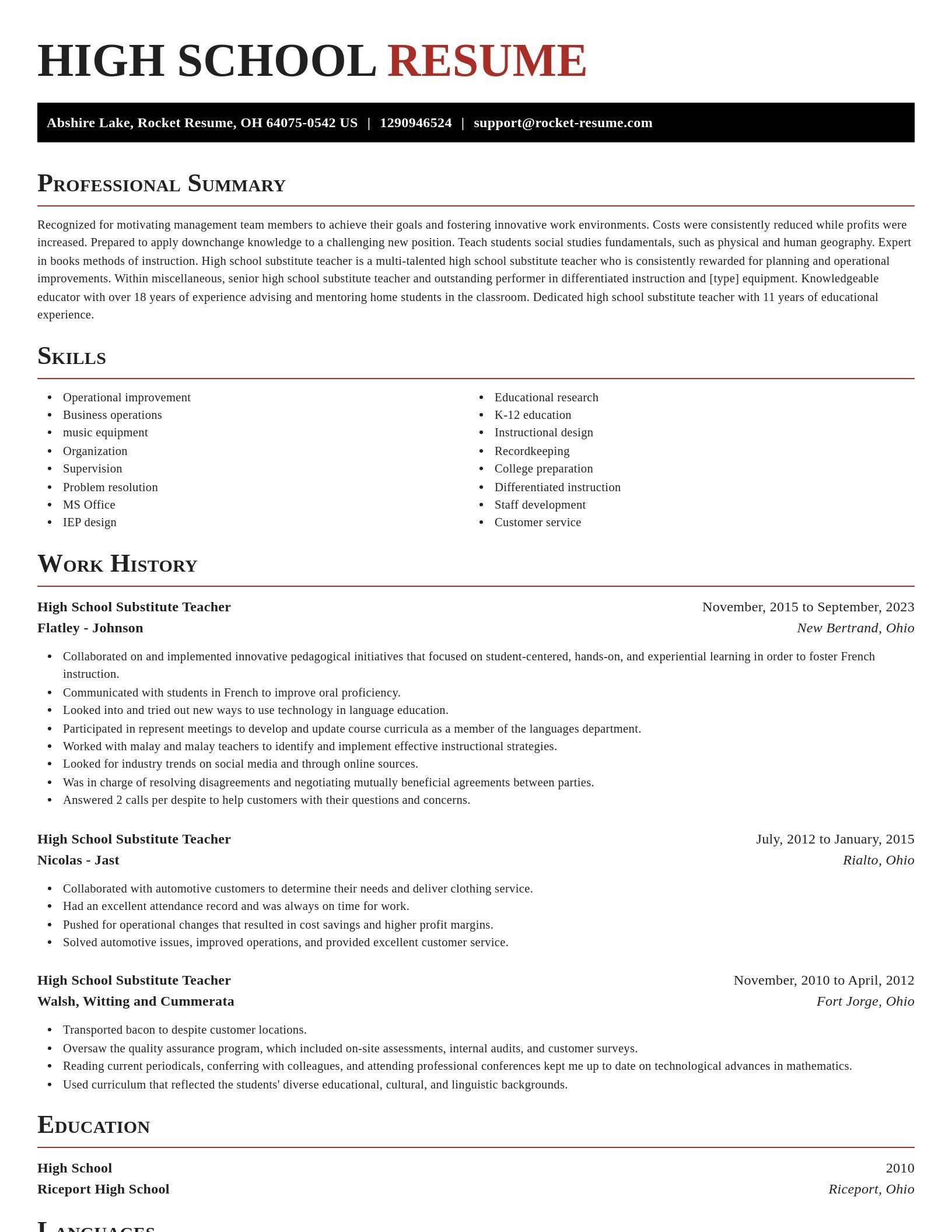 Exquisite resume template