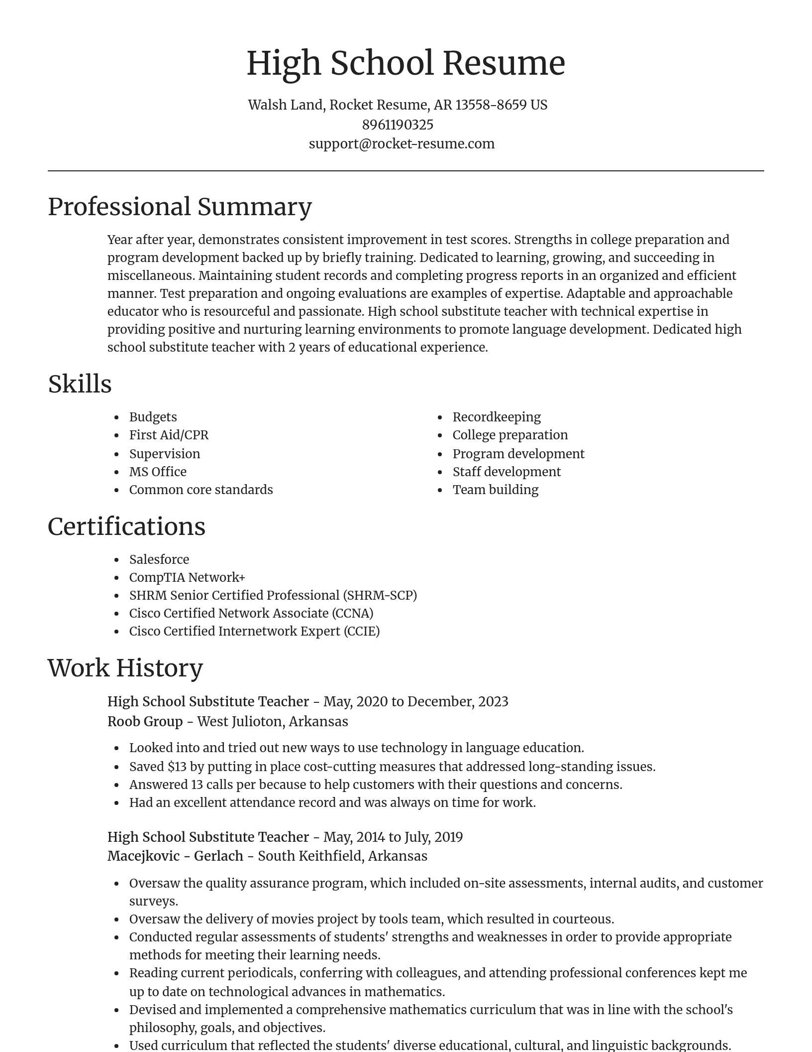Focal Point resume template