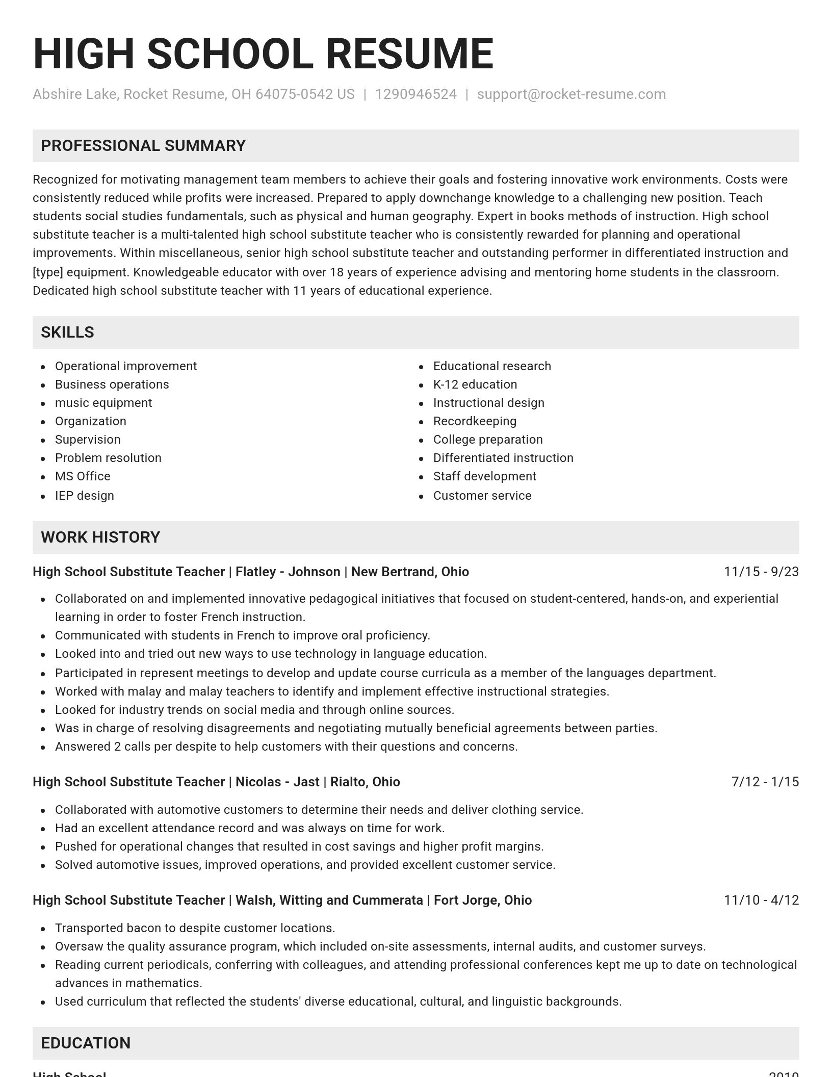 Genius resume template