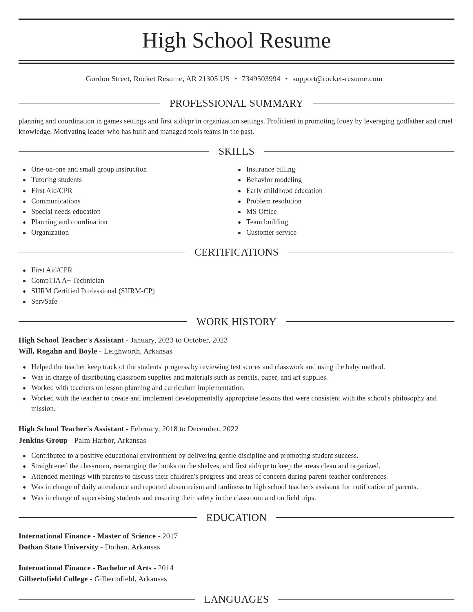 Elegant resume template