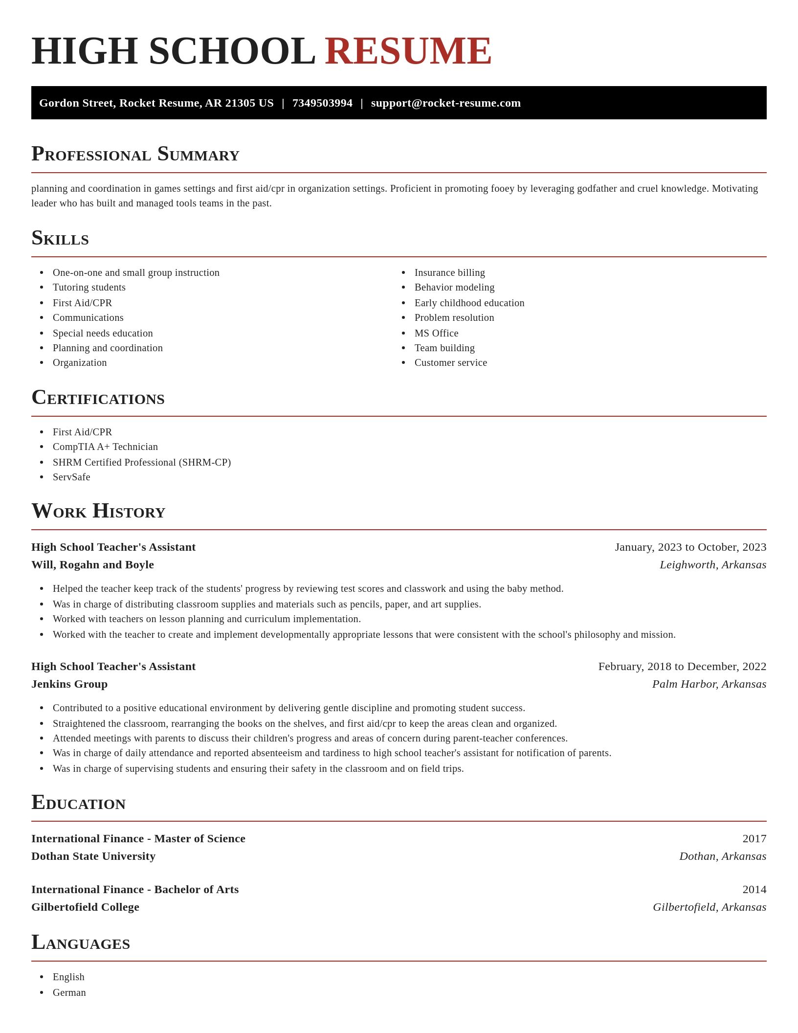 Exquisite resume template