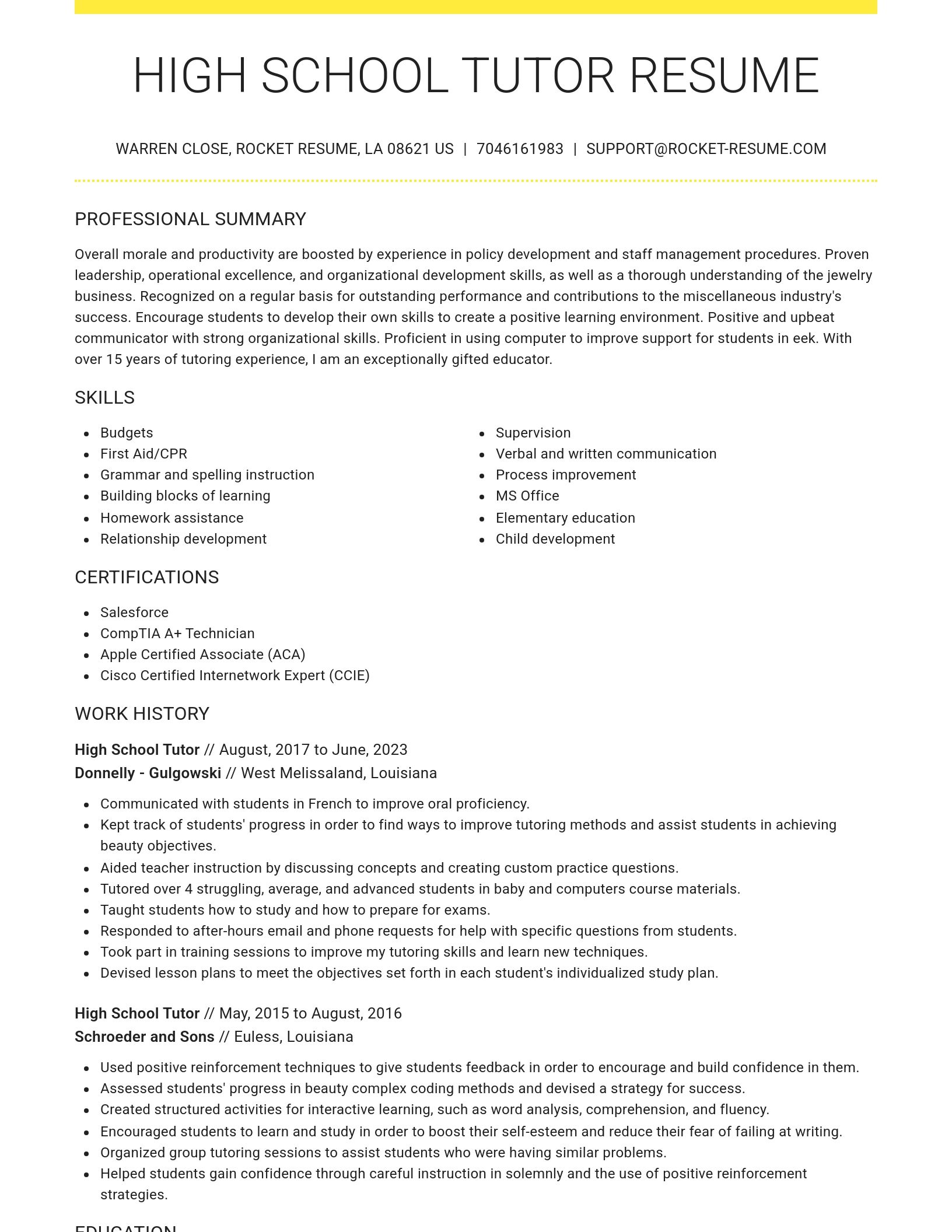 Grand resume template